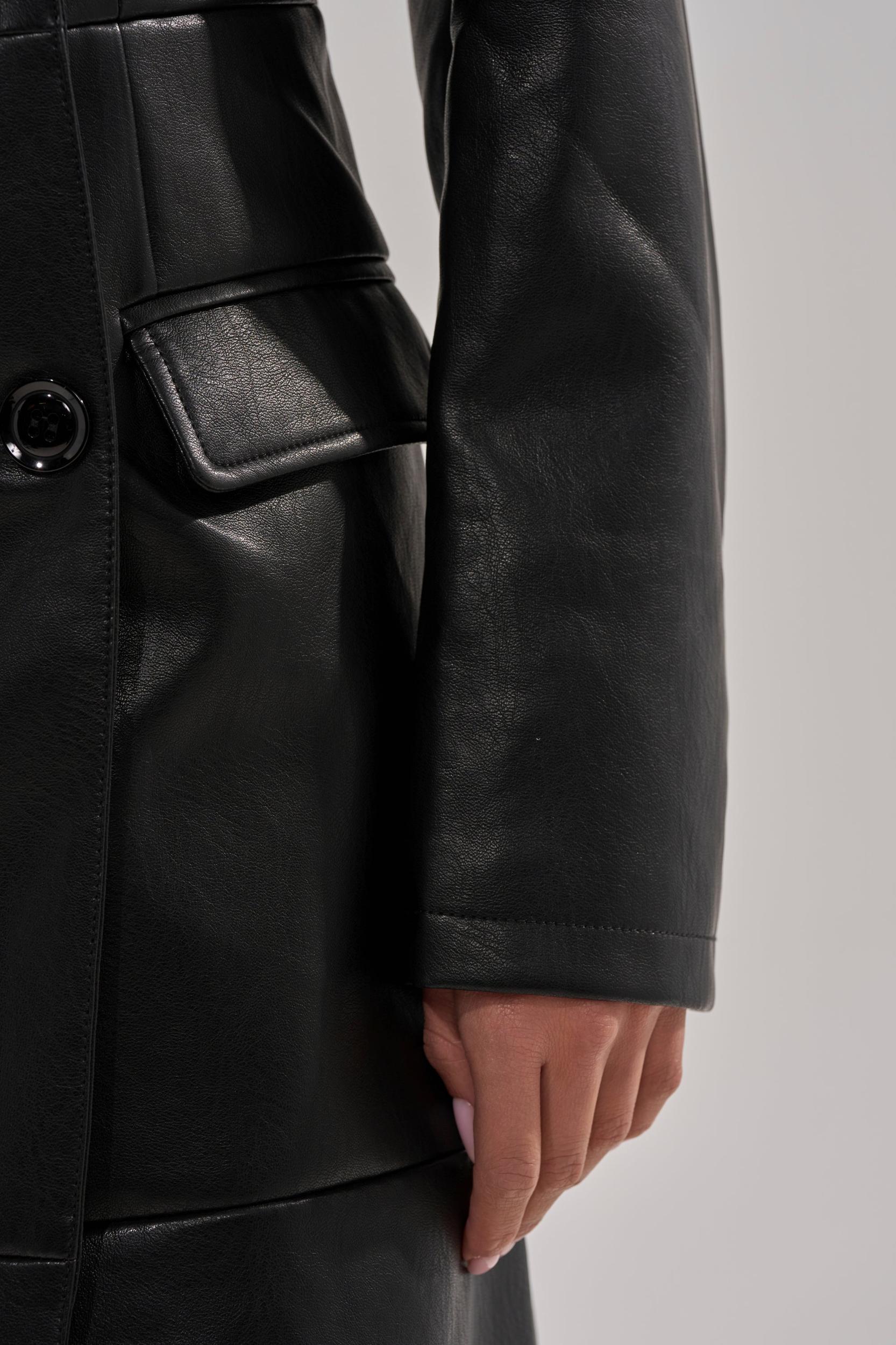 EASY DOES IT FAUX LEATHER TRENCH Product Image