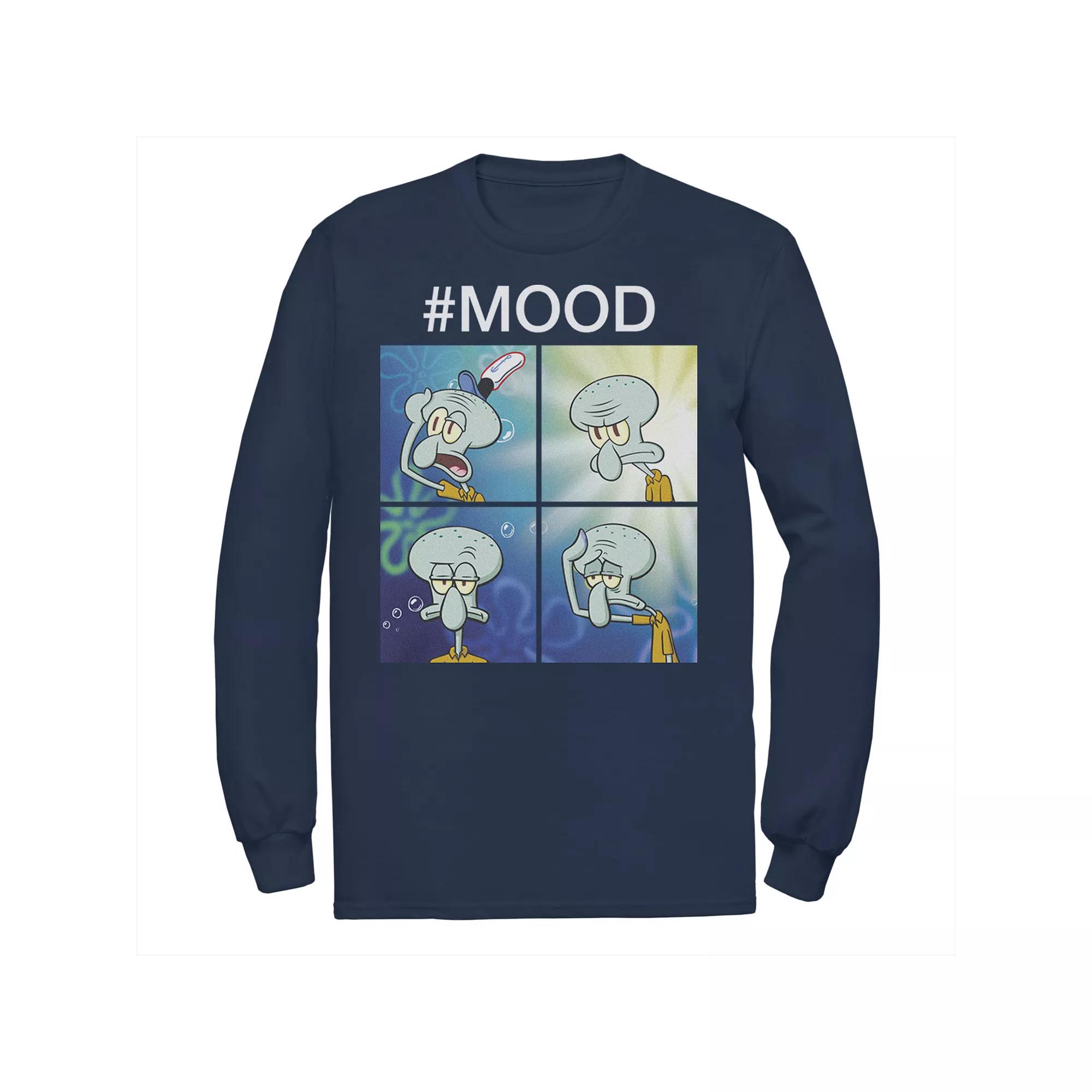 Men's Nickelodeon SpongeBob SquarePants Squidward Mood Long Sleeve Tee,  Product Image