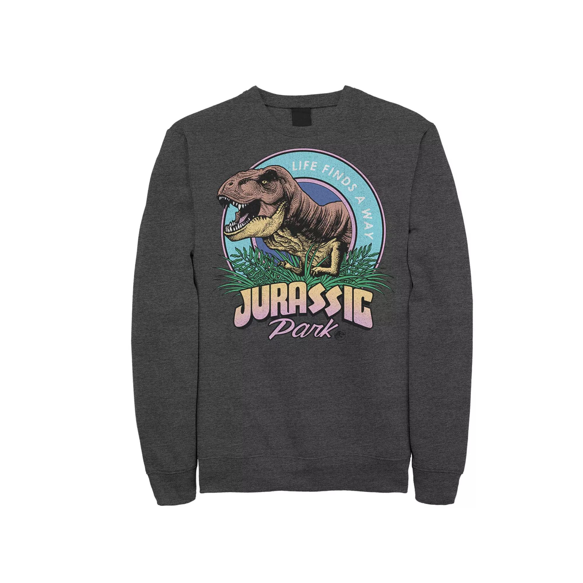 Men's Jurassic Park Life Finds A Way Vibrant Fleece Graphic Pullover,  Product Image