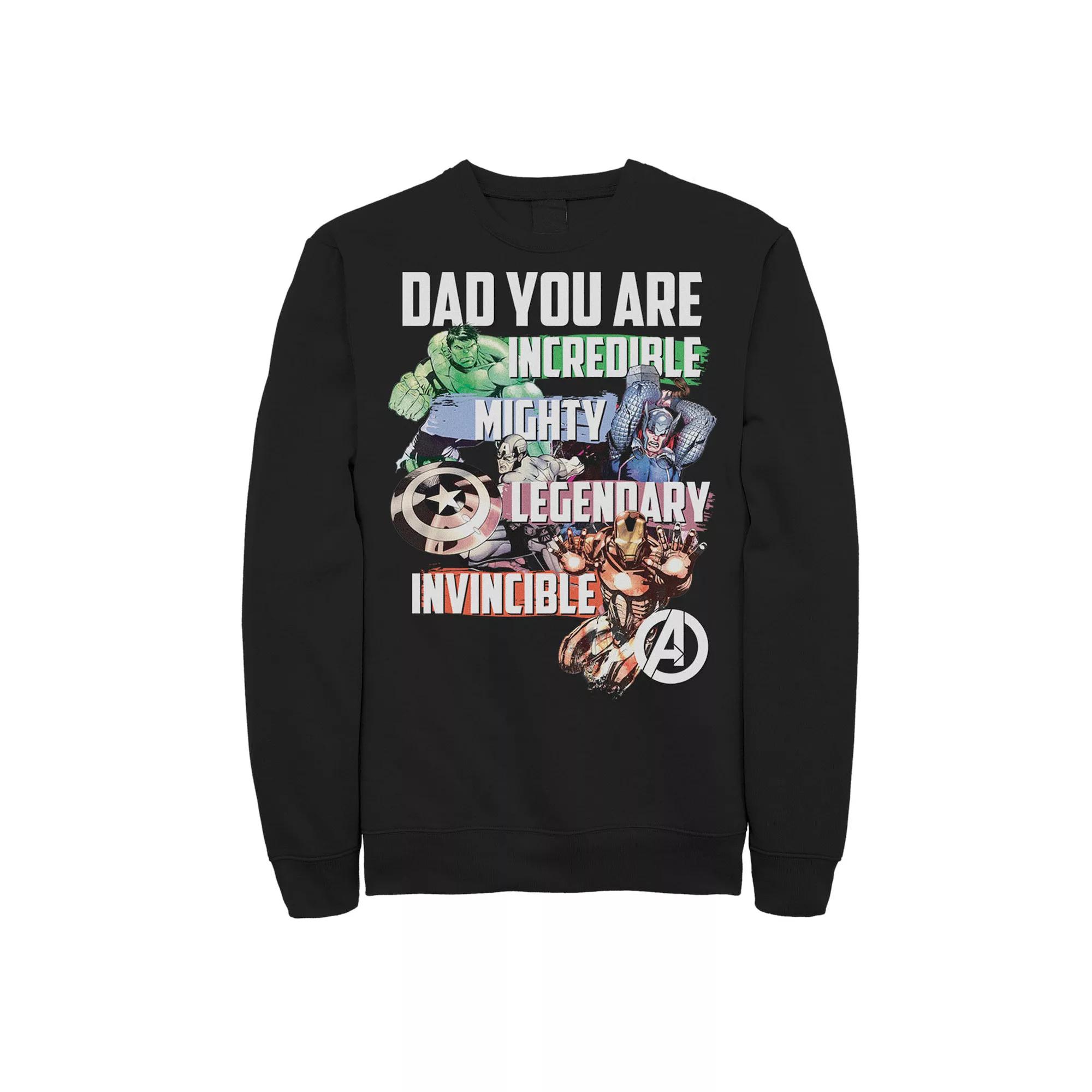 Mens Marvel The Avengers Dad You Are Incredible Fleece Product Image
