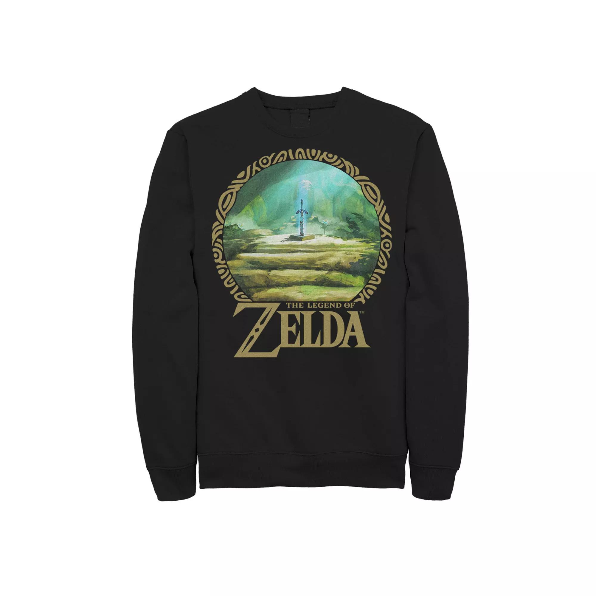 Men's Zelda Korok Forest Circle Portrait Fleece,  Product Image