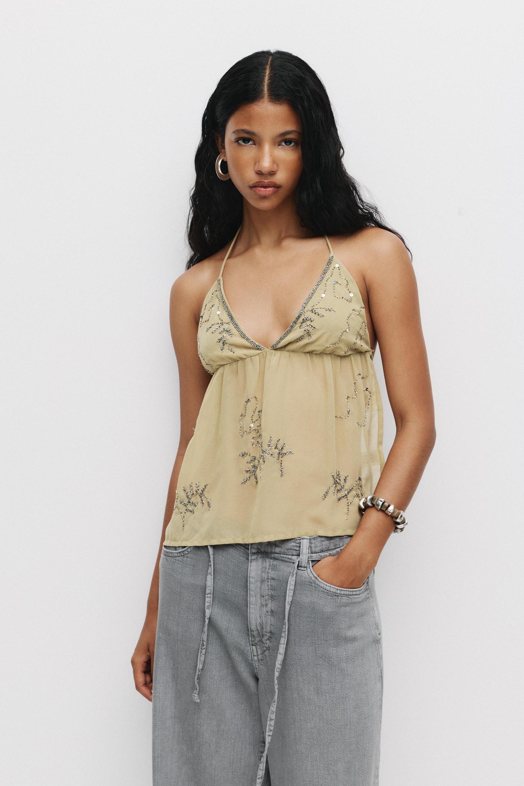 Open back strappy top Product Image