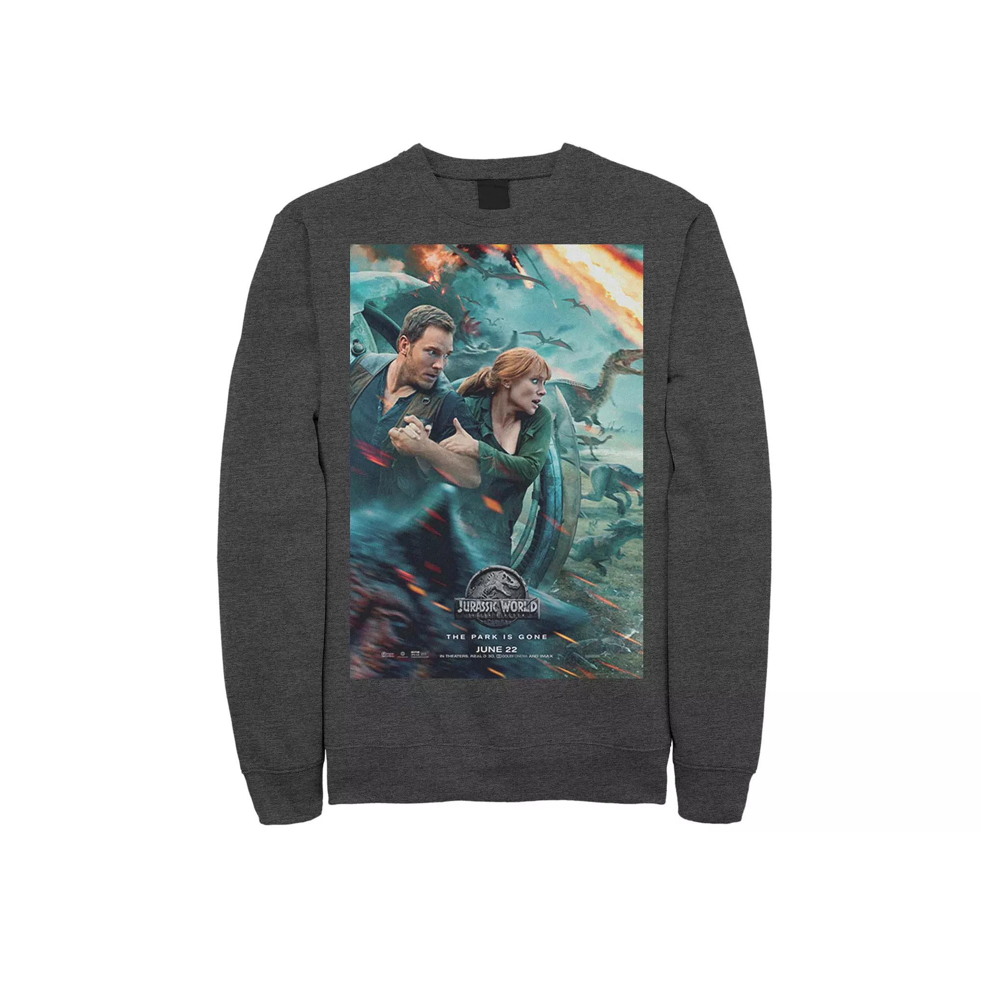 Men's Jurassic World Two Owen Claire Movie Poster Sweatshirt,  Product Image