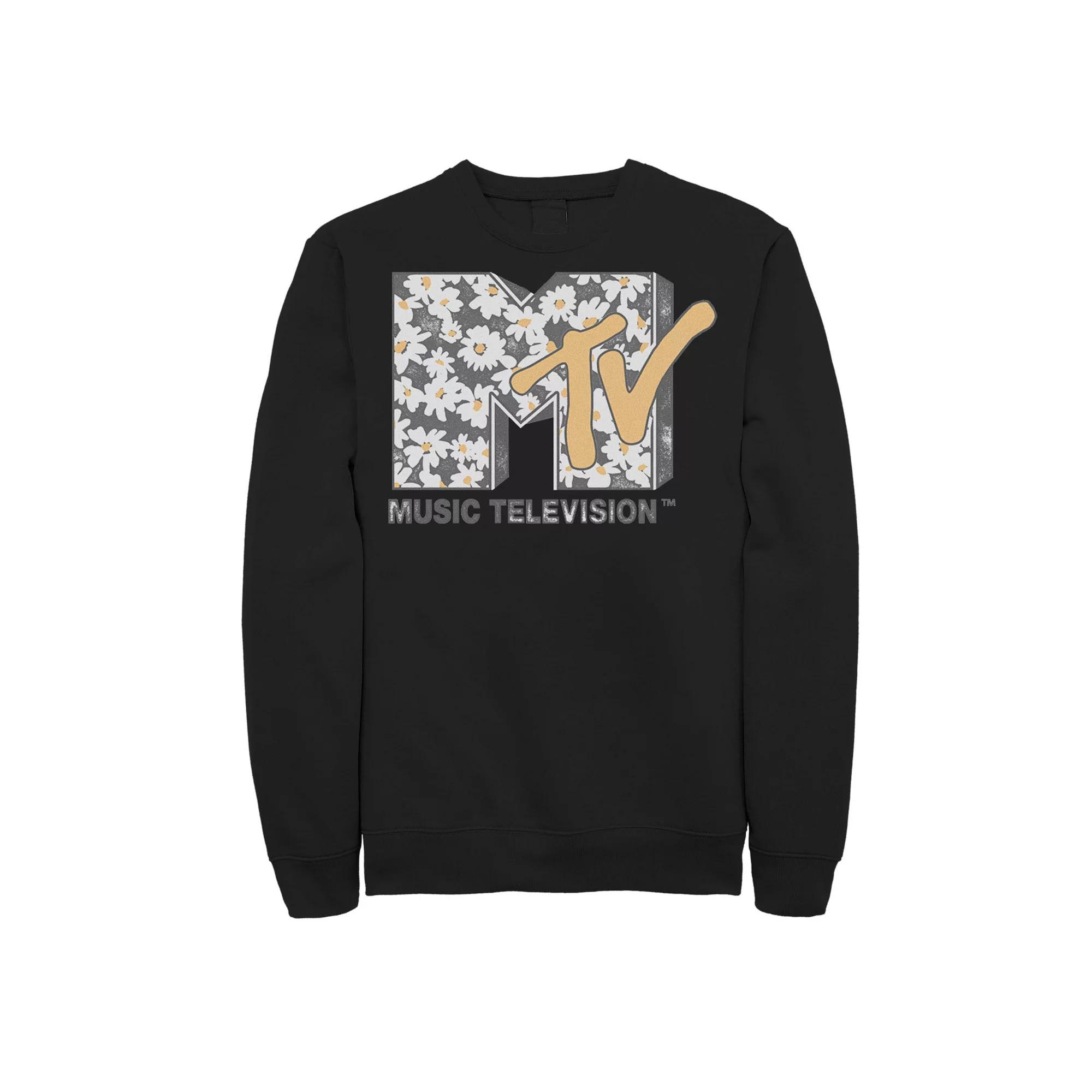 Big & Tall MTV Daisy Flowers Logo Graphic Fleece Pullover, Men's,  Product Image