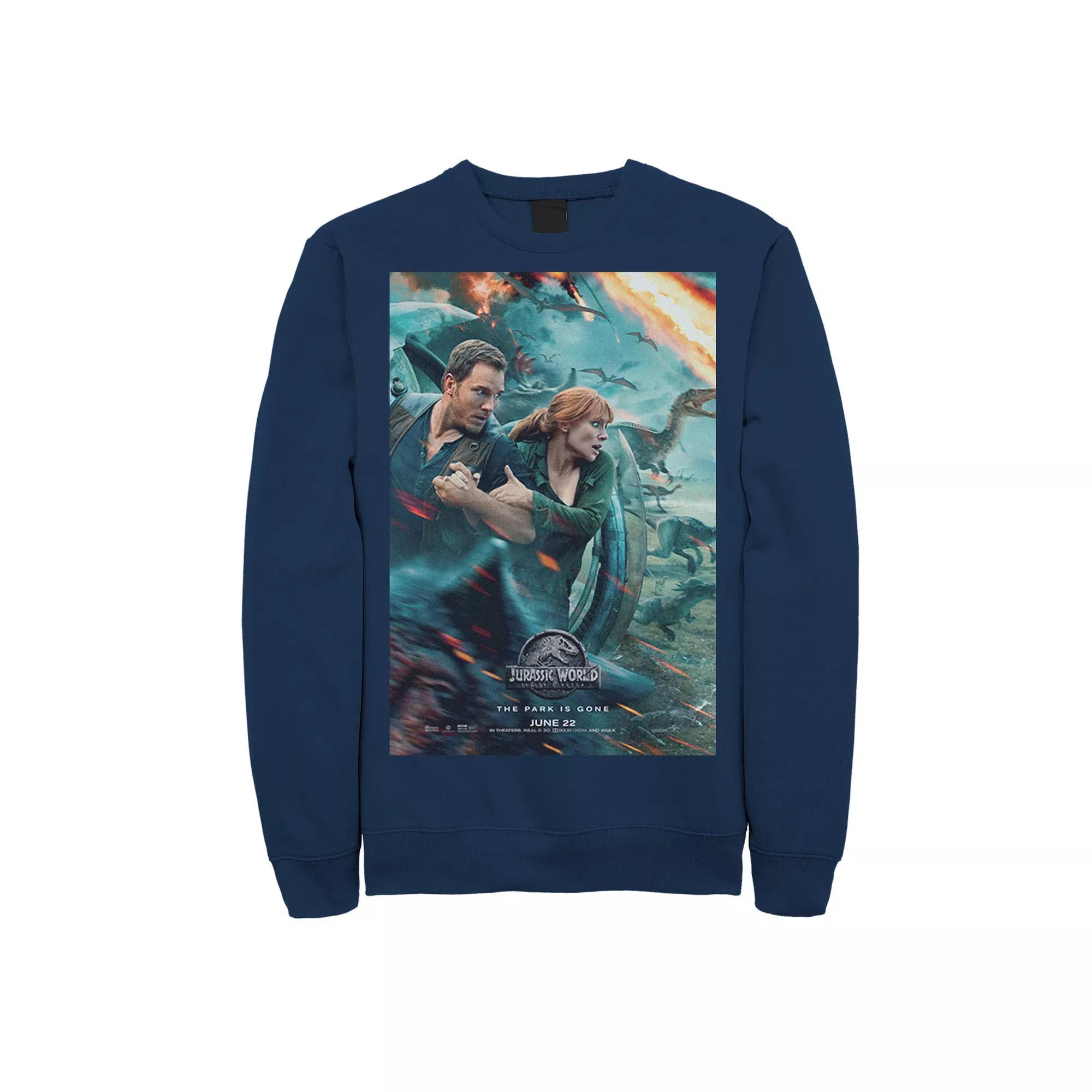 Men's Jurassic World Two Owen Claire Movie Poster Sweatshirt,  Product Image