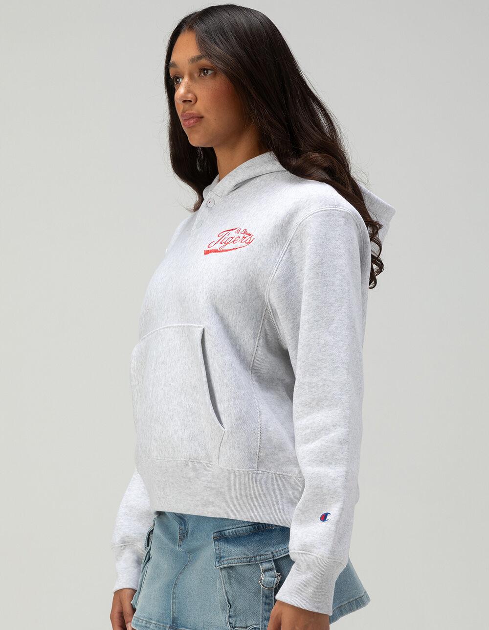 CHAMPION Icon Reverse Weave Womens Hoodie - GRAY Product Image