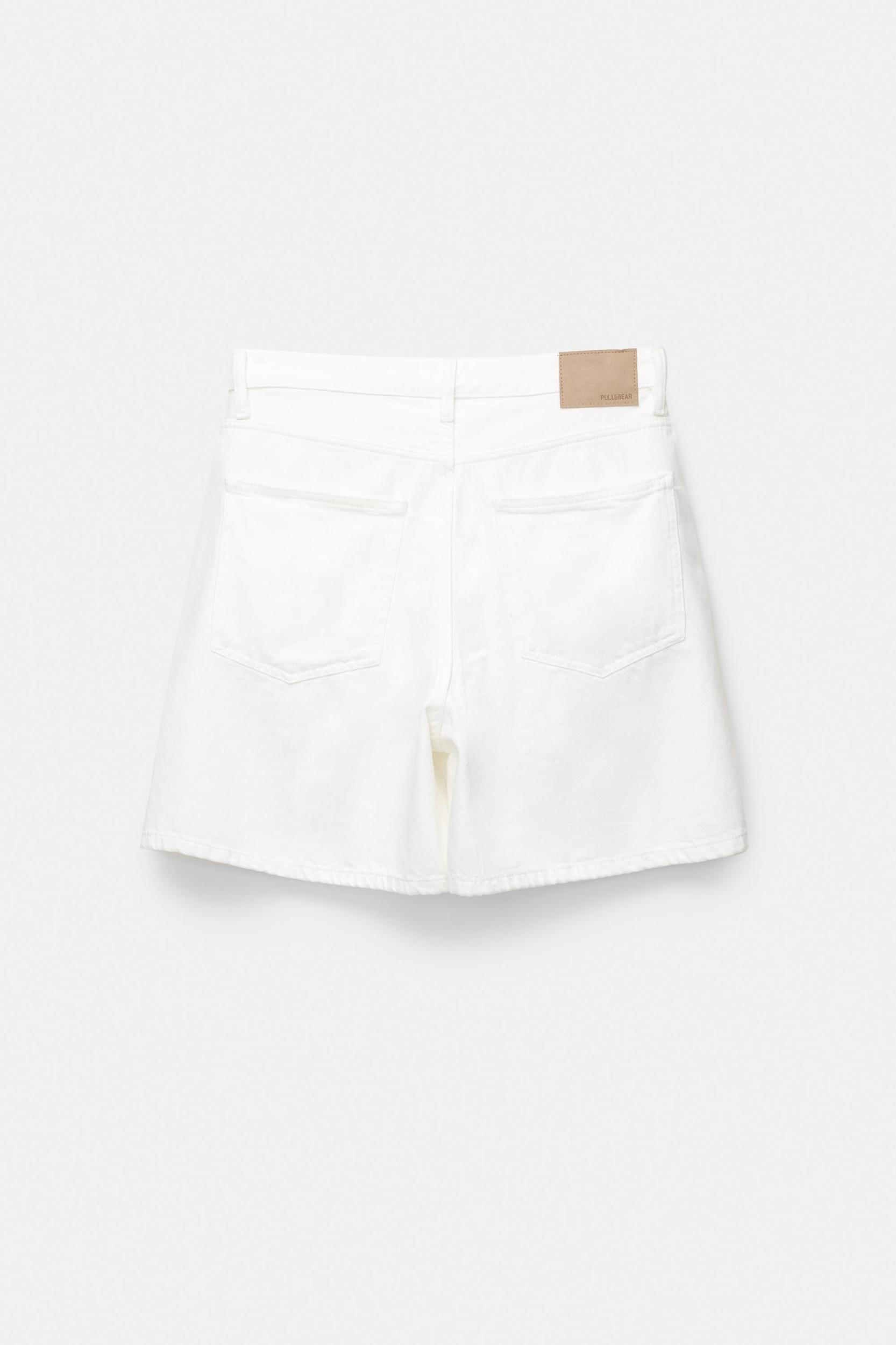 Denim short fit Bermuda shorts Product Image