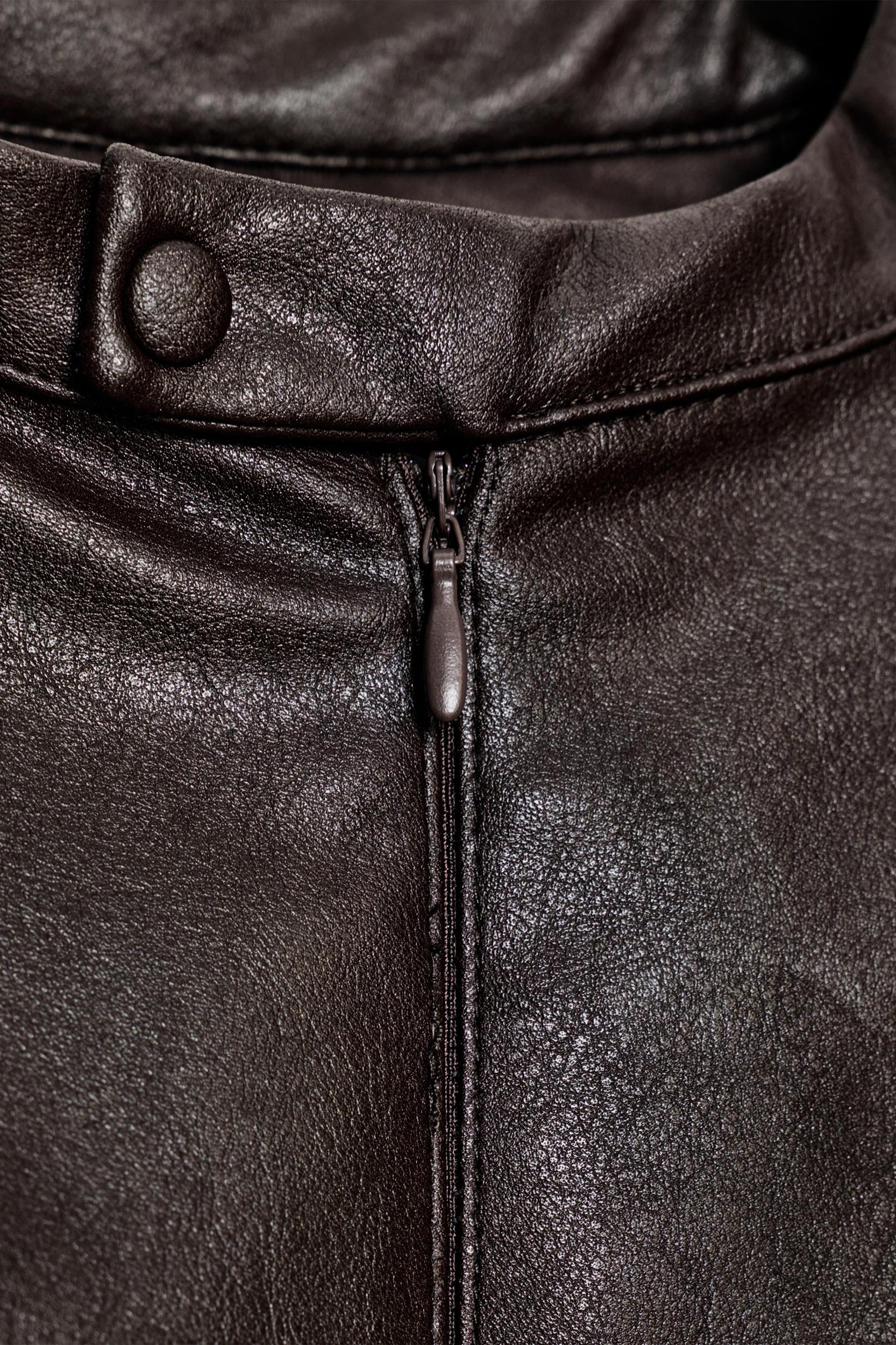 FAUX LEATHER MINI DRESS Product Image