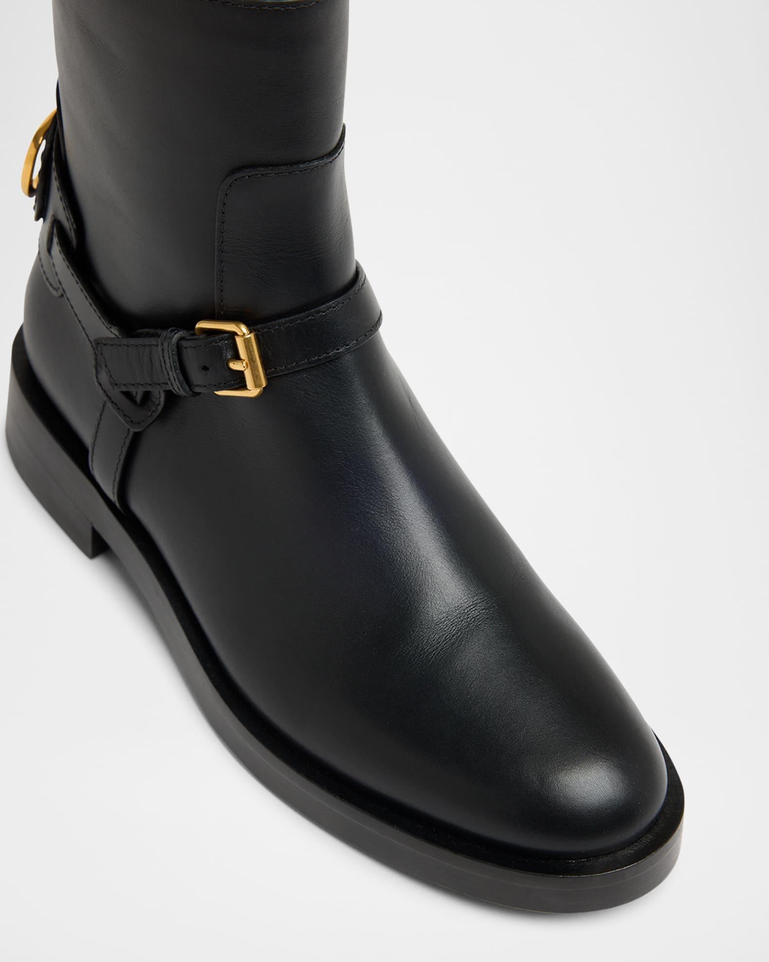 VLogo Signature Leather Booties Product Image