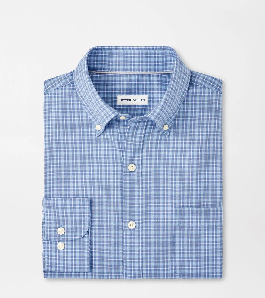 Men's Caspian Plaid Cotton-Stretch Sport Shirt Product Image