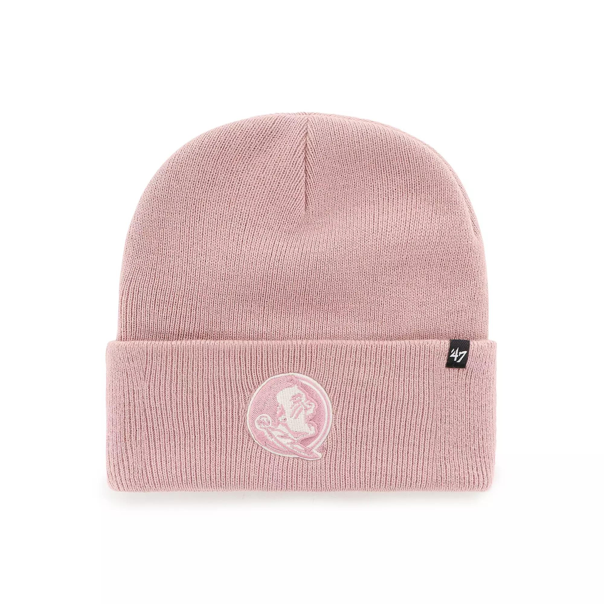 Women's '47 Pink Florida State Seminoles Haymaker Cuffed Knit Hat Product Image