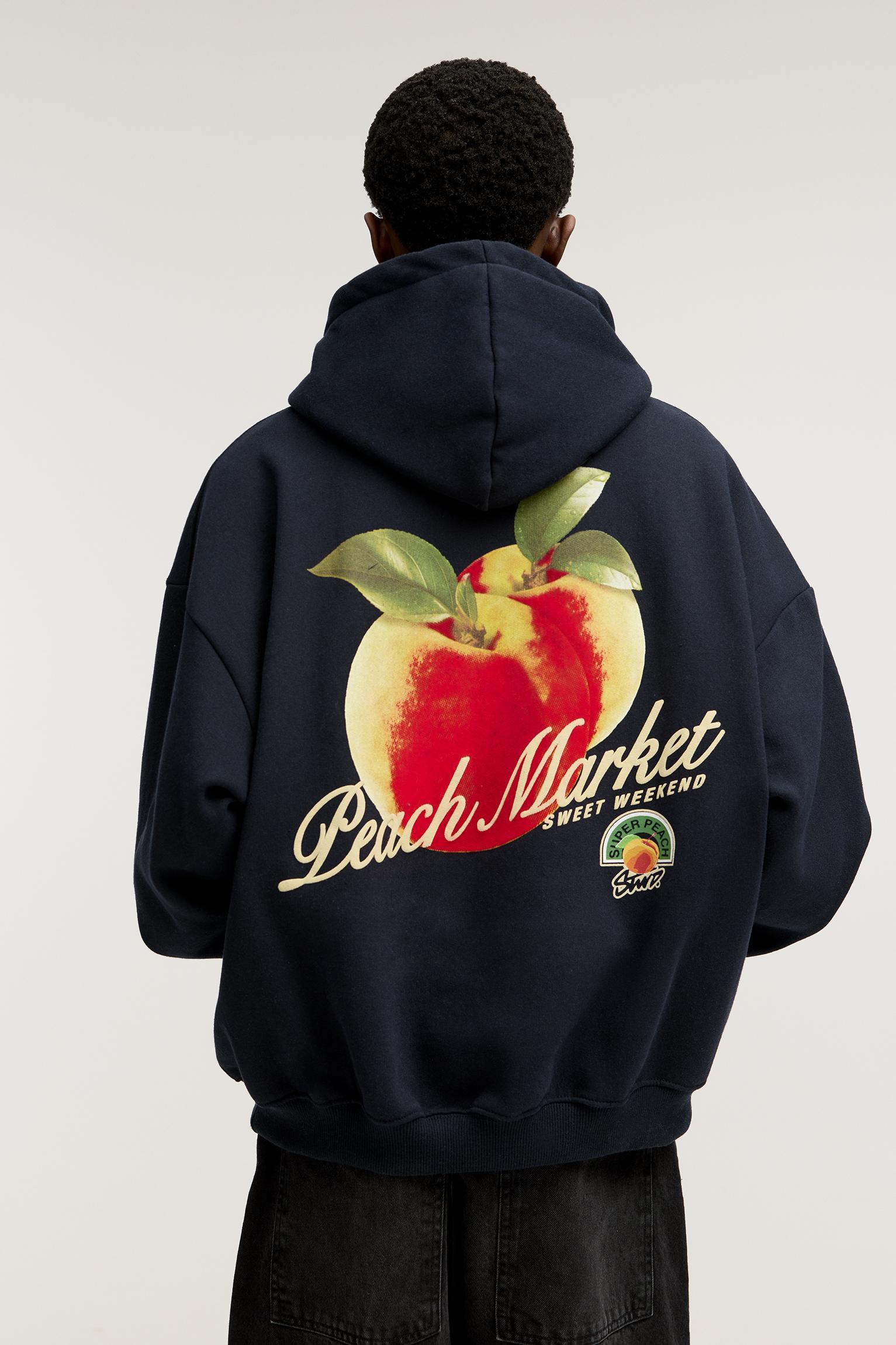 Peach graphic sweatshirt Product Image