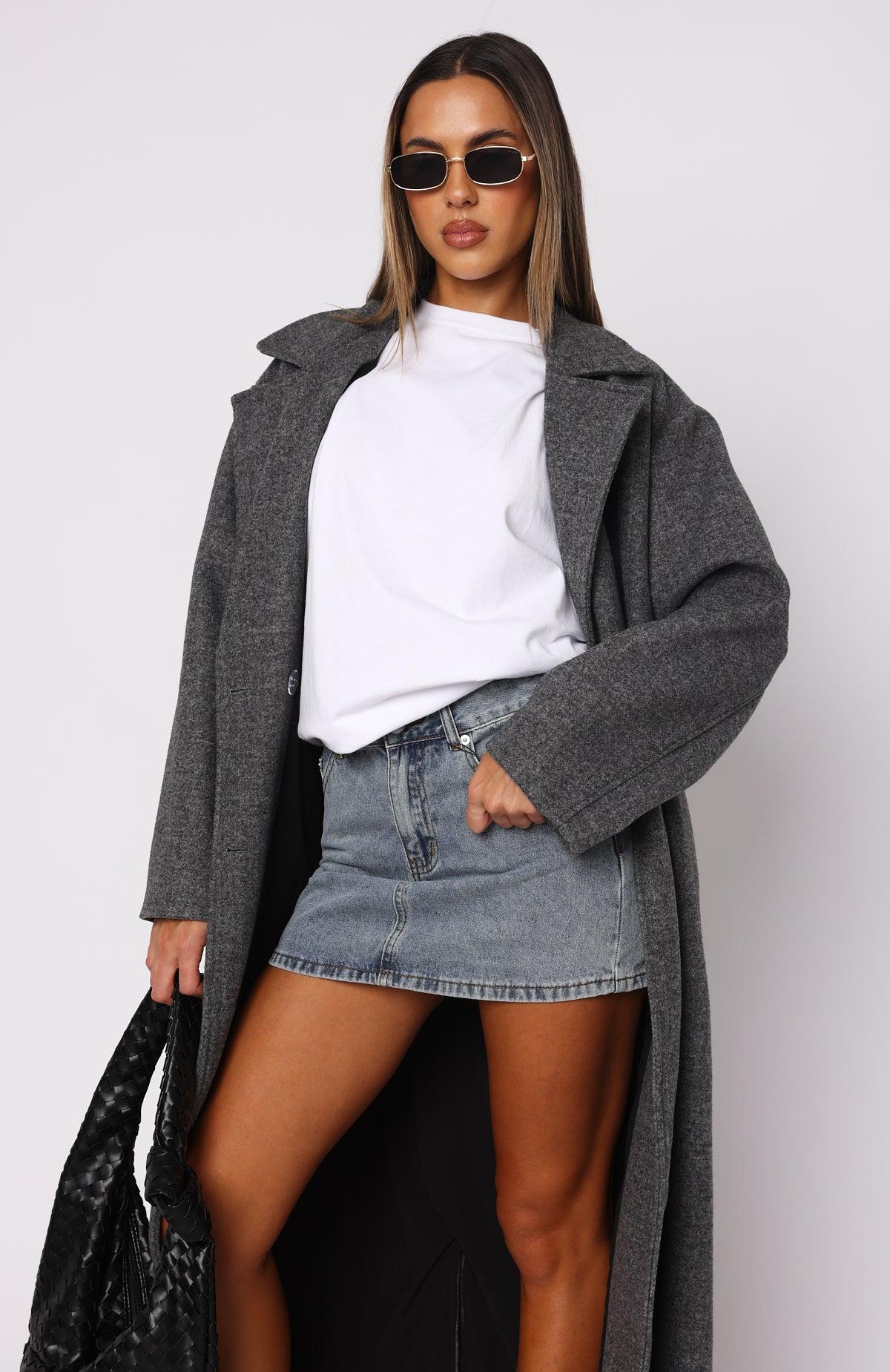 Press Reset Denim Mini Skirt Light Blue Wash Product Image