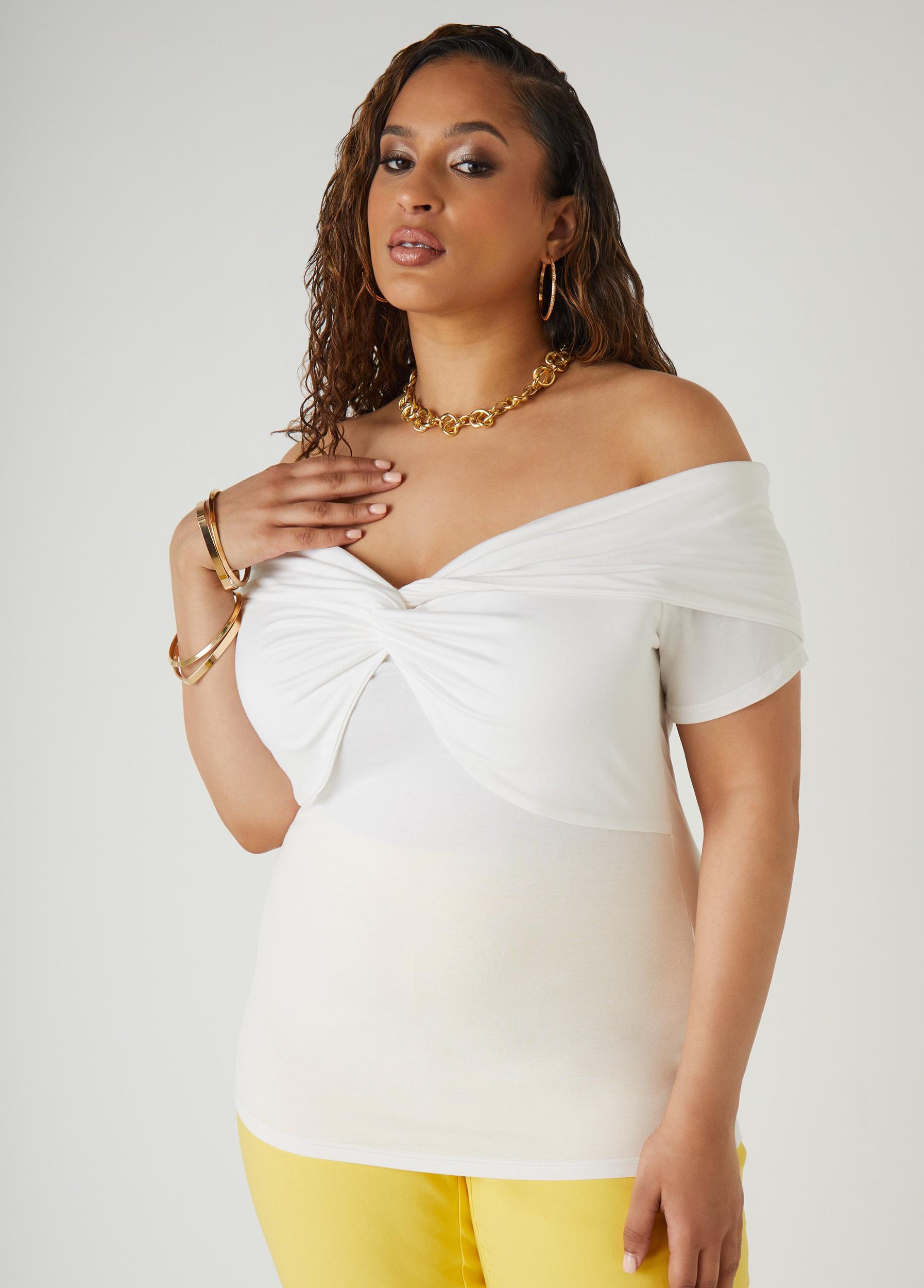 Twist Front Off The Shoulder Top Product Image
