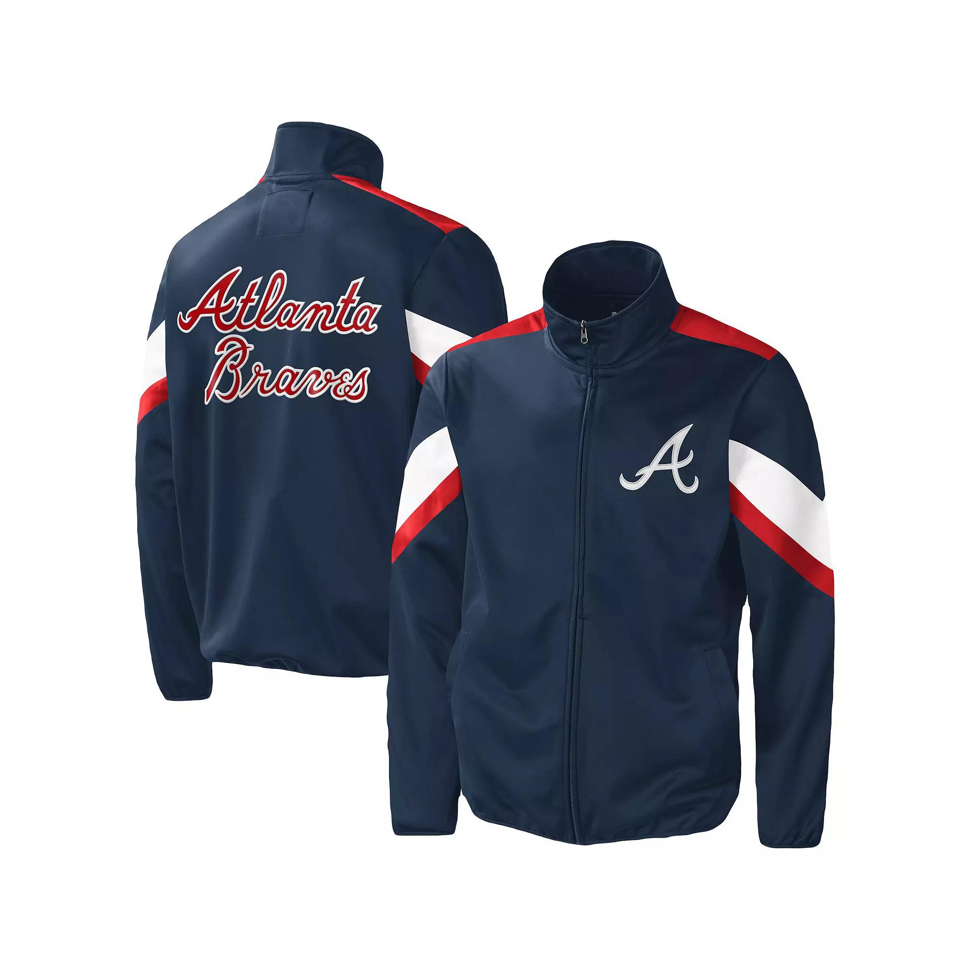 Men's G-III Sports by Carl Banks Navy Atlanta Braves Earned Run Full-Zip Jacket,  Product Image