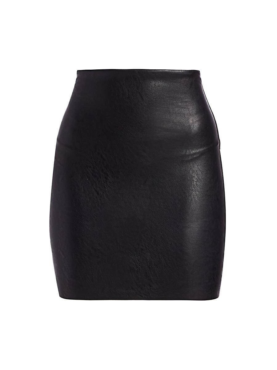 Womens Perfect Faux Leather Mini Skirt Product Image