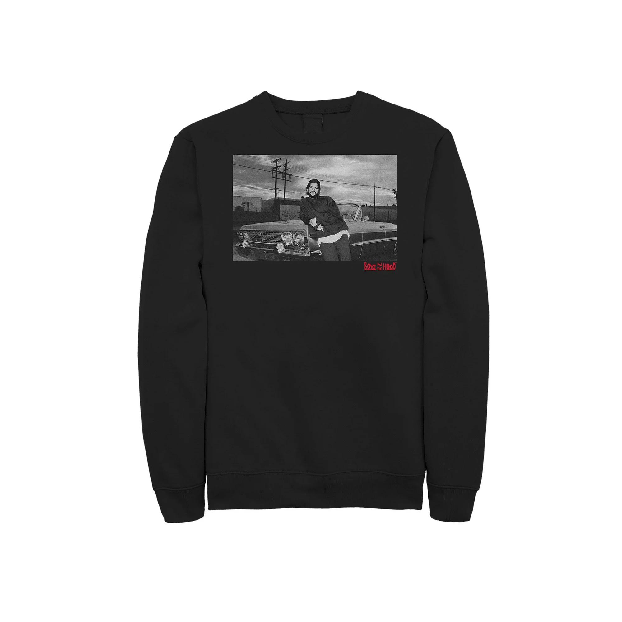 Big & Tall Boyz N The Hood Doughboy Leaning On Impala Fleece Sweatshirt, Men's, Size: XL Tall, Black Product Image