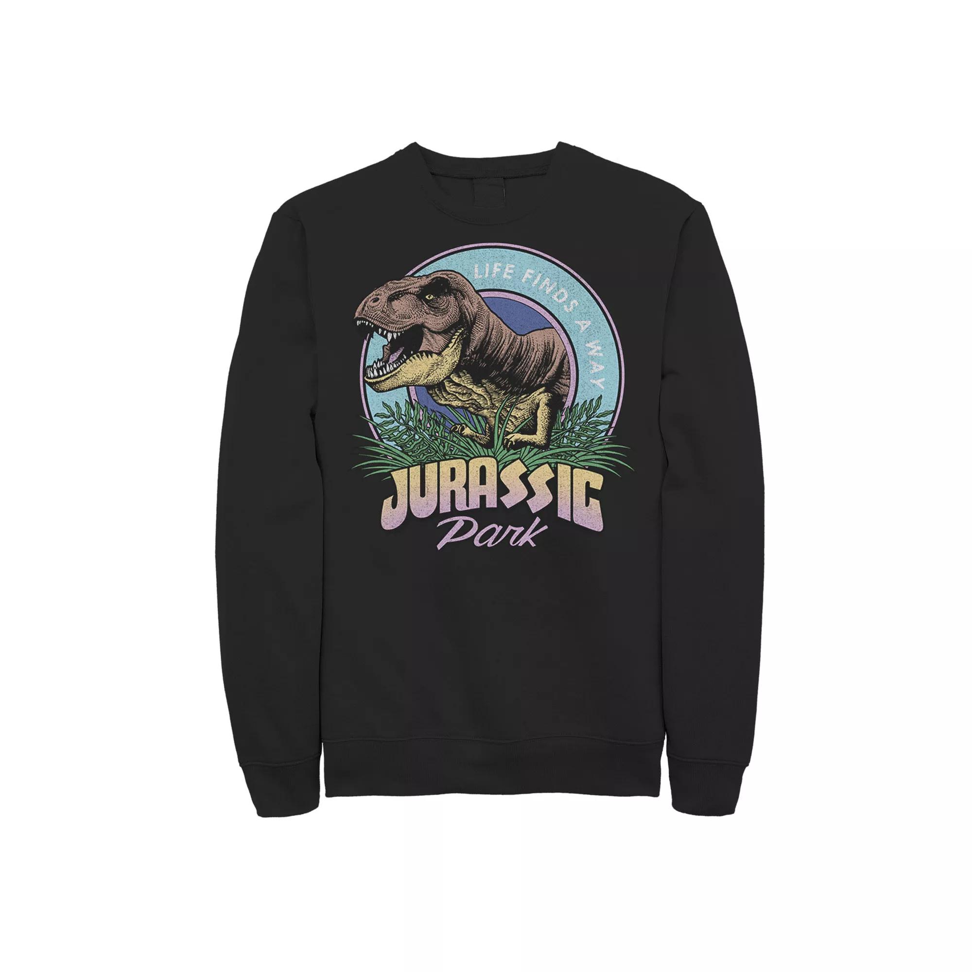 Men's Jurassic Park Life Finds A Way Vibrant Fleece Graphic Pullover,  Product Image