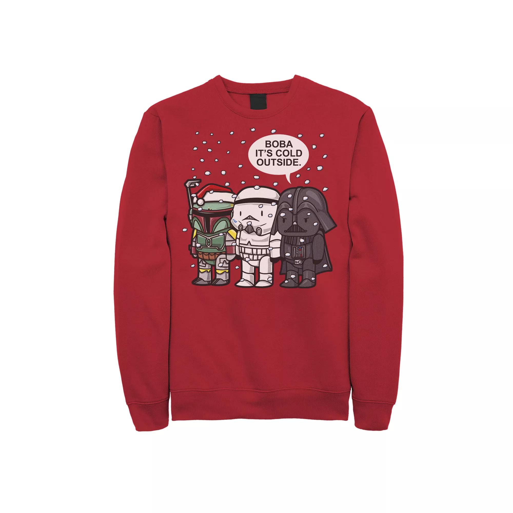 Men's Star Wars Christmas Boba It's Cold Outside Sweatshirt,  Product Image