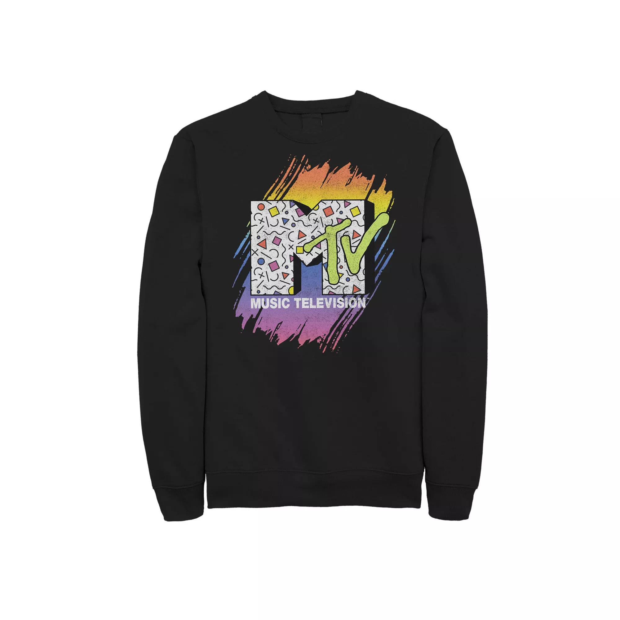 Big & Tall MTV Music Television Gradient Paint Swipe Logo Sweatshirt, Men's,  Product Image