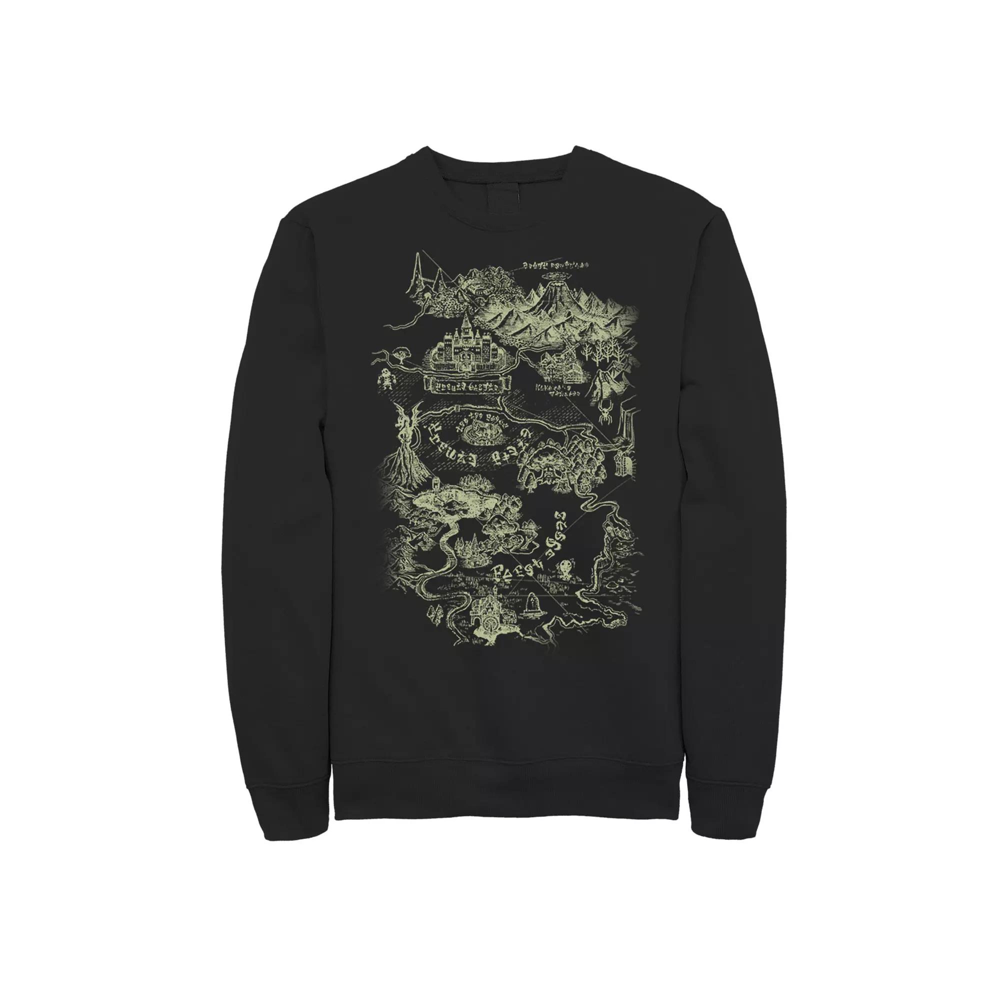 Men's Zelda Hyrule Map Sweatshirt,  Product Image