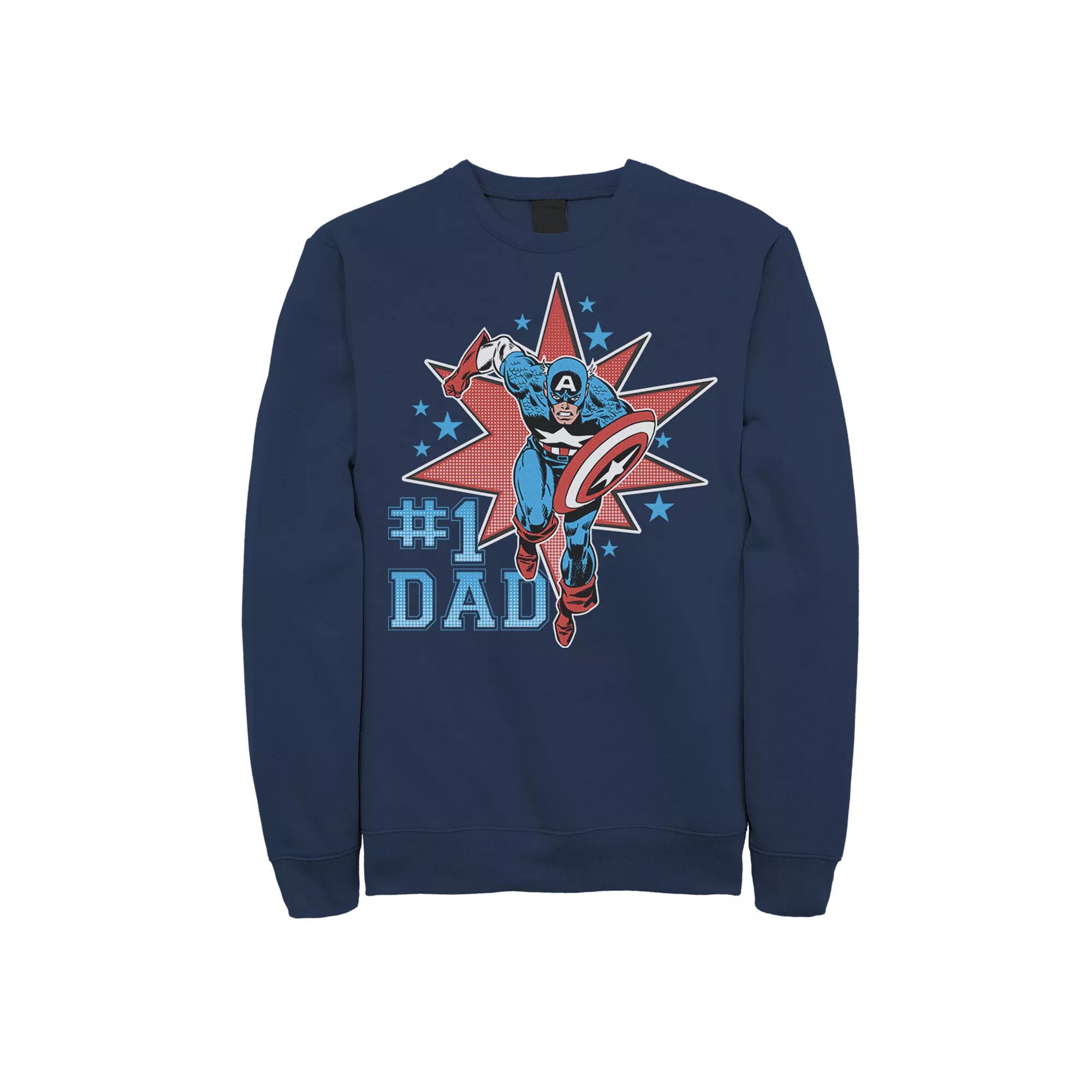 Men's Marvel Captain America #1 Dad Sweatshirt,  Product Image