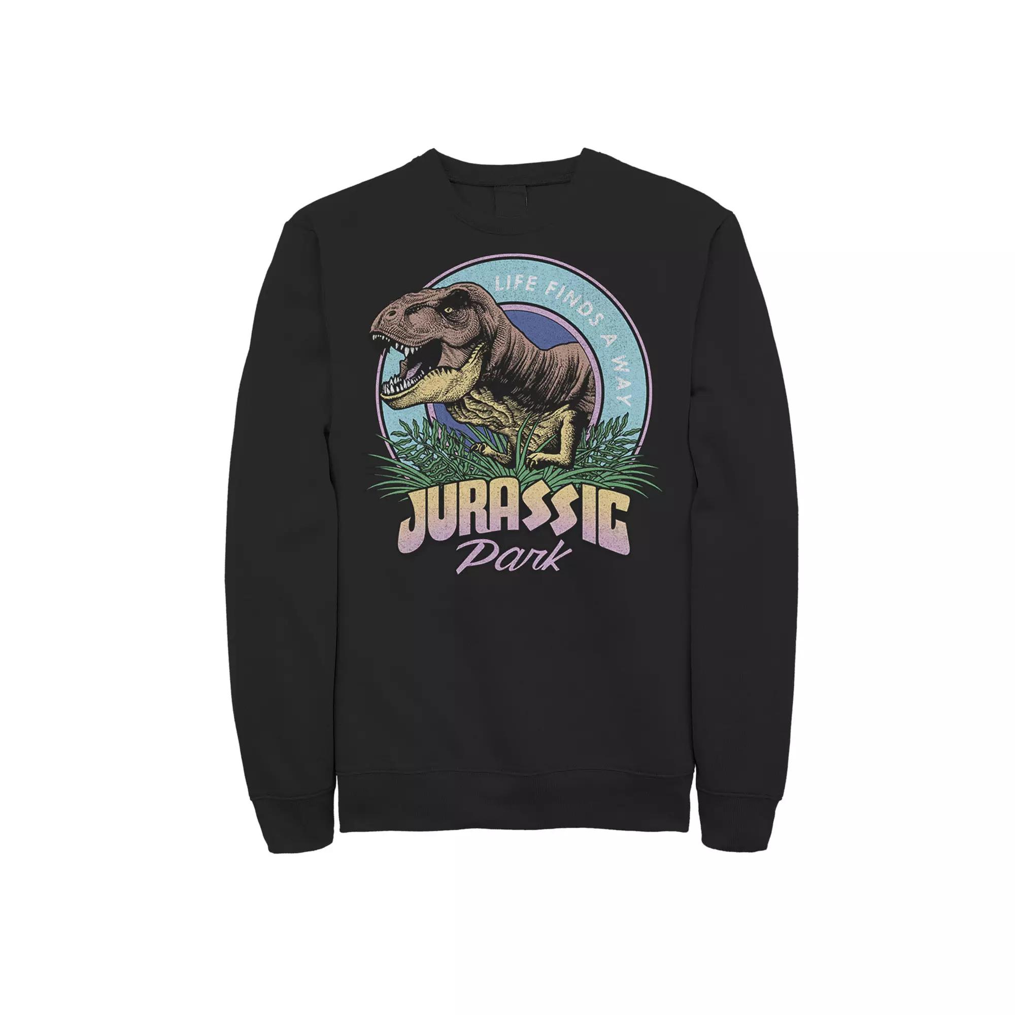 Men's Jurassic Park Life Finds A Way Vibrant Fleece Graphic Pullover,  Product Image