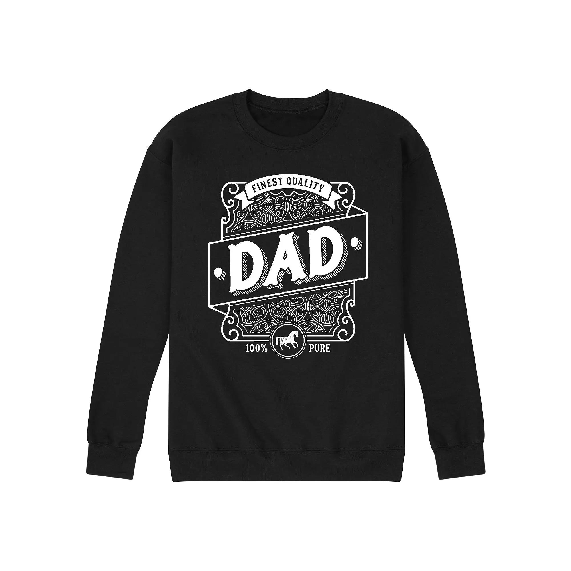 Men's Dad Liquor Label Fleece Sweatshirt,  Product Image