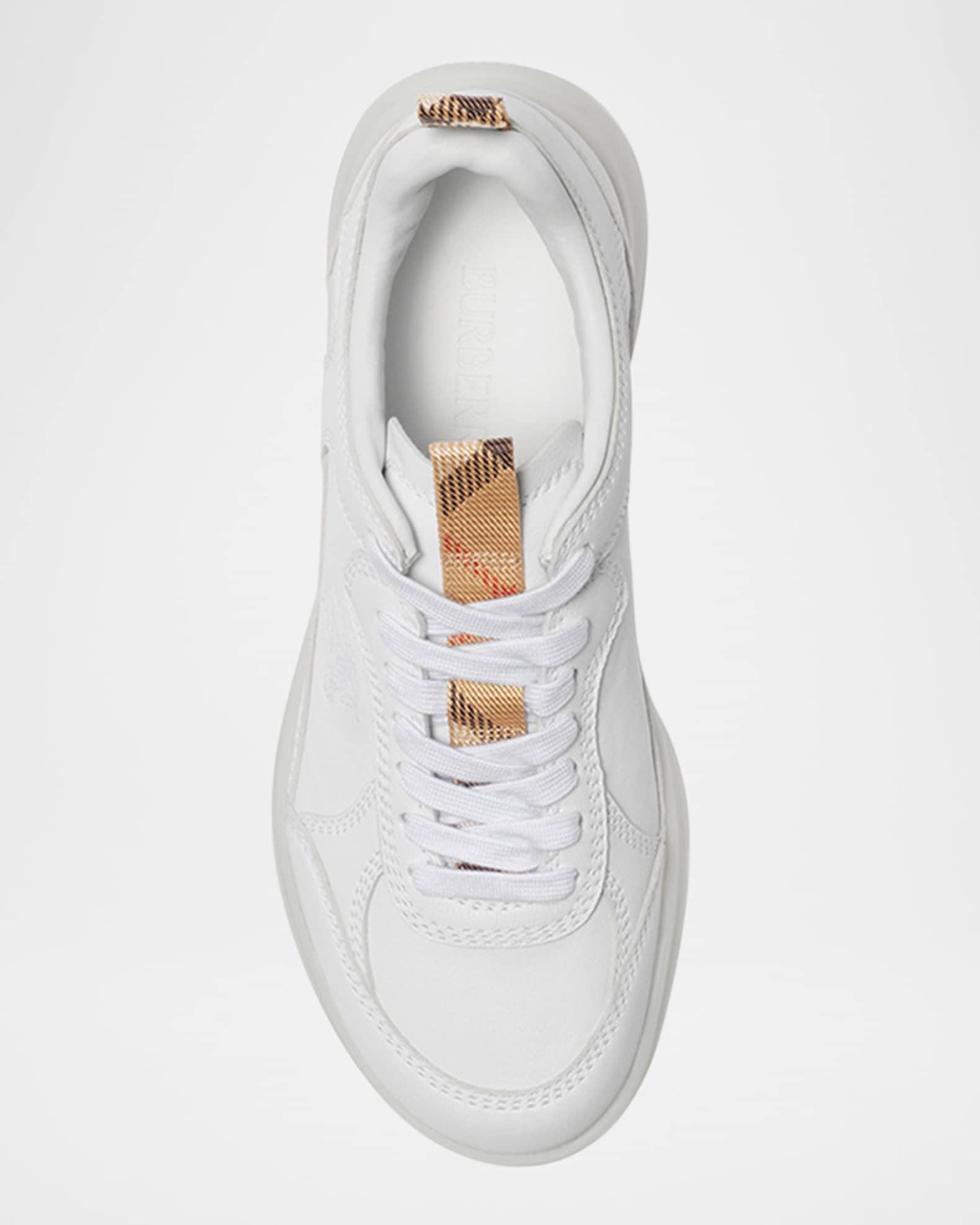 Blade Check Leather Trainer Sneakers  Product Image