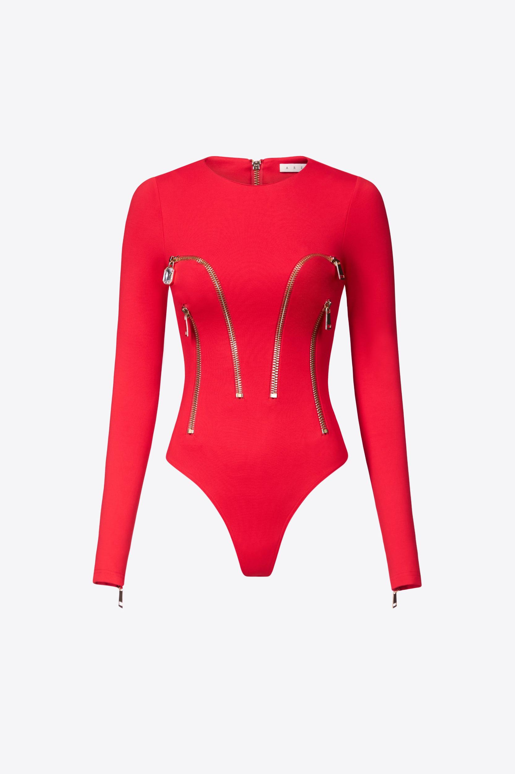 Long Sleeve Zipper Bodysuit Product Image