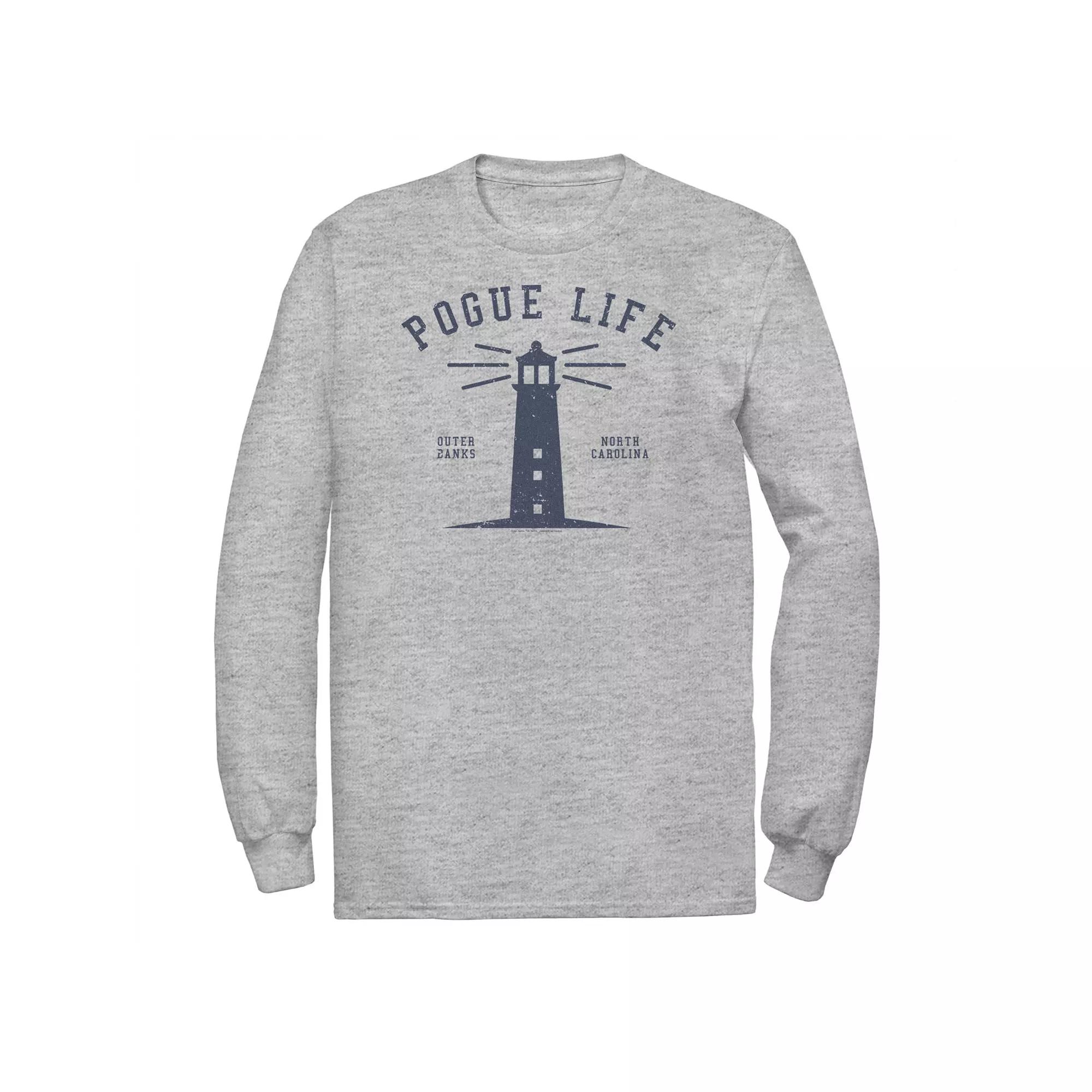 Big & Tall Outer Banks Pogue Life Lighthouse Tee, Mens Athletic Grey Product Image