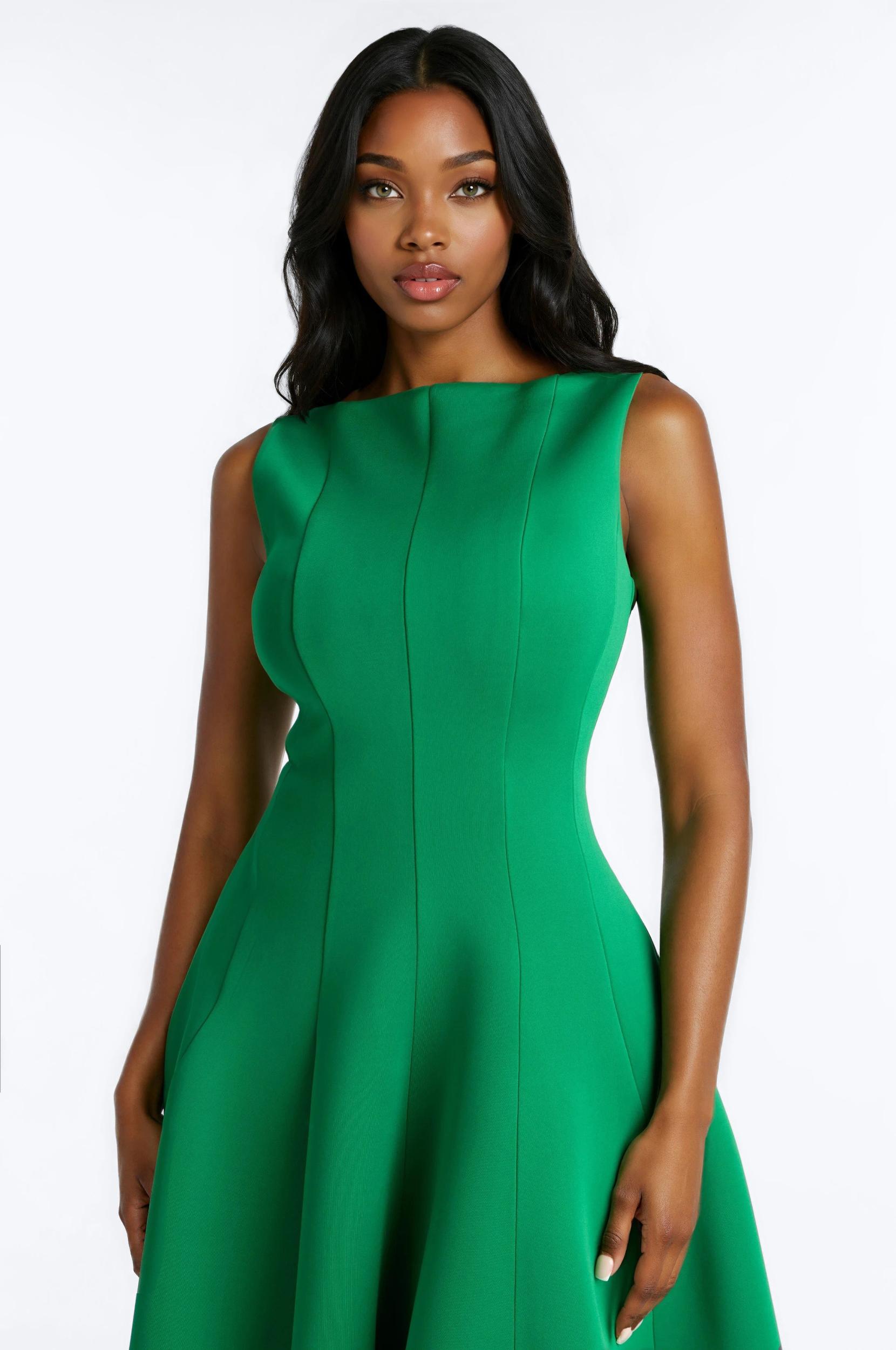 Sweet Sunday Pleated Midi Dress - Kelly Green Female Product Image