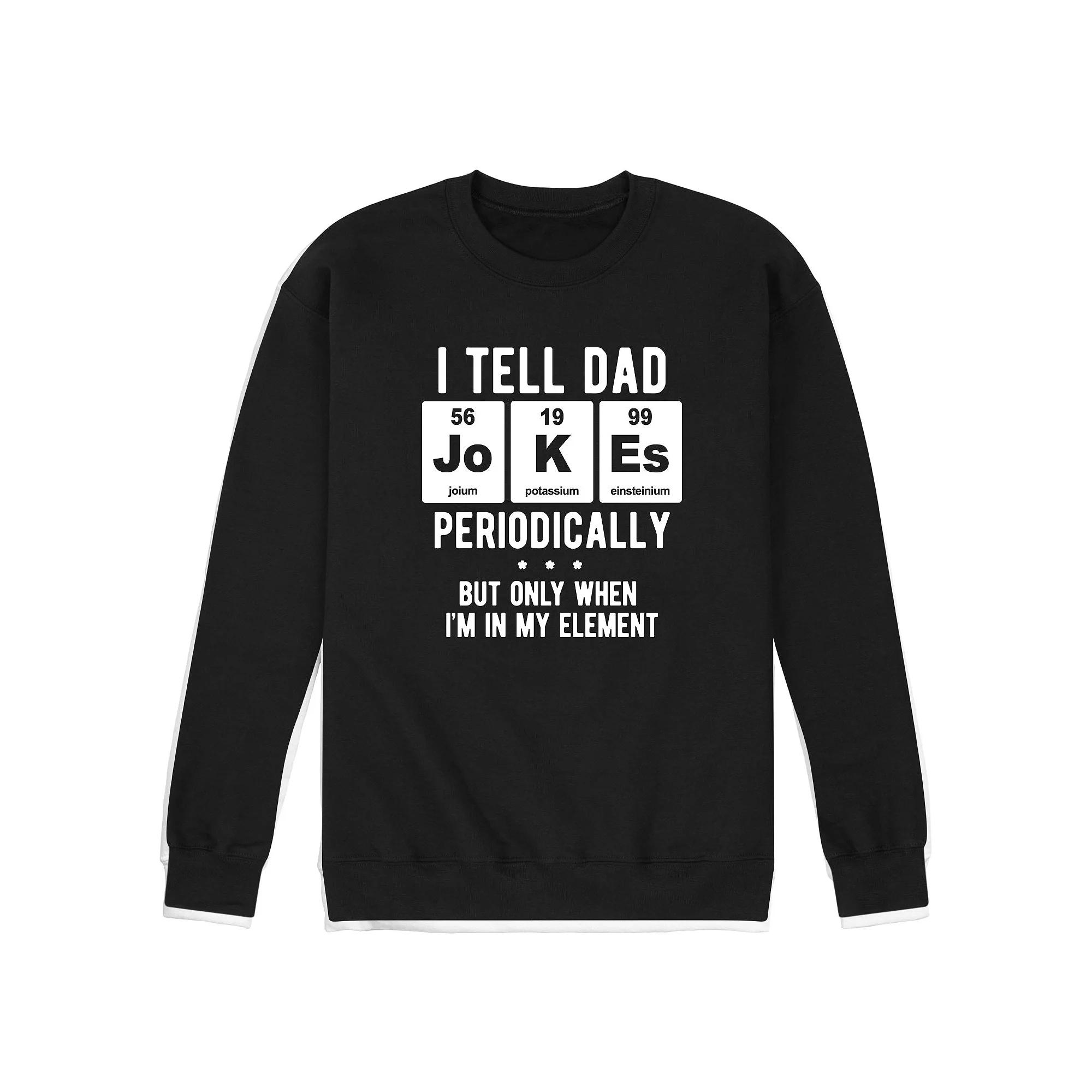 Men's Dad Jokes Periodically Graphic Fleece Sweatshirt,  Product Image
