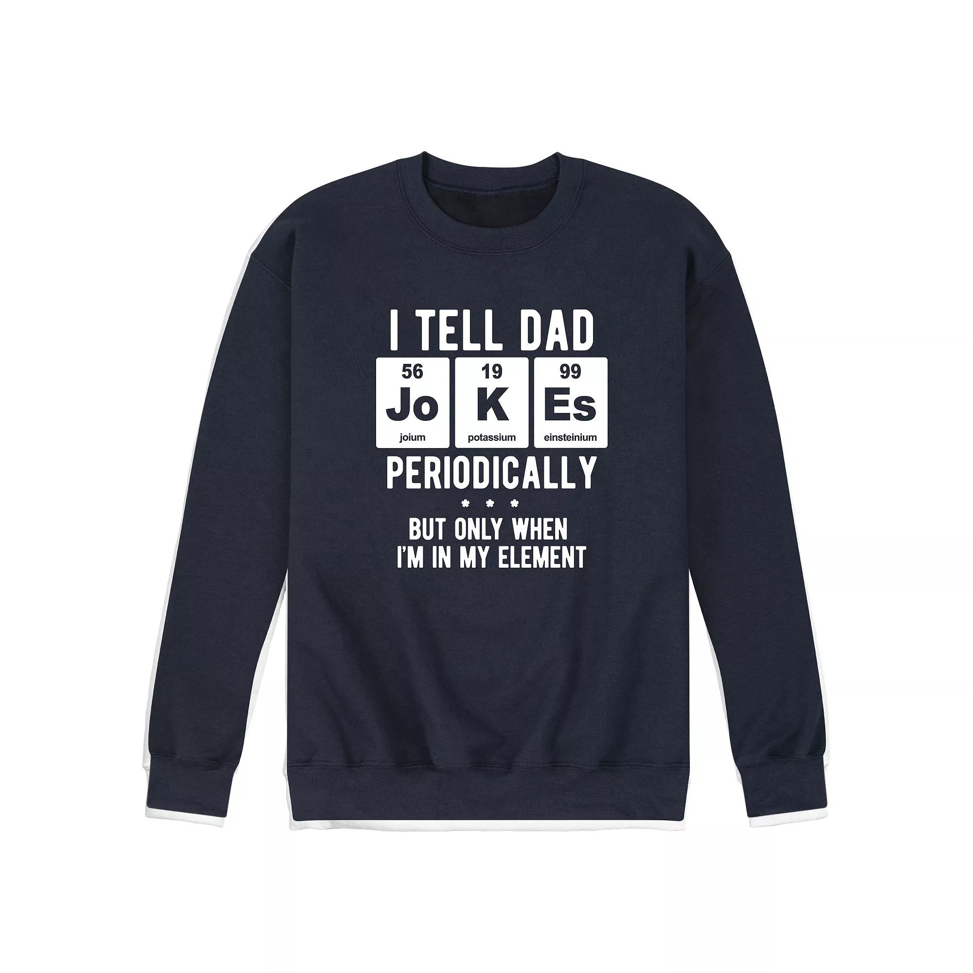 Men's Dad Jokes Periodically Graphic Fleece Sweatshirt,  Product Image
