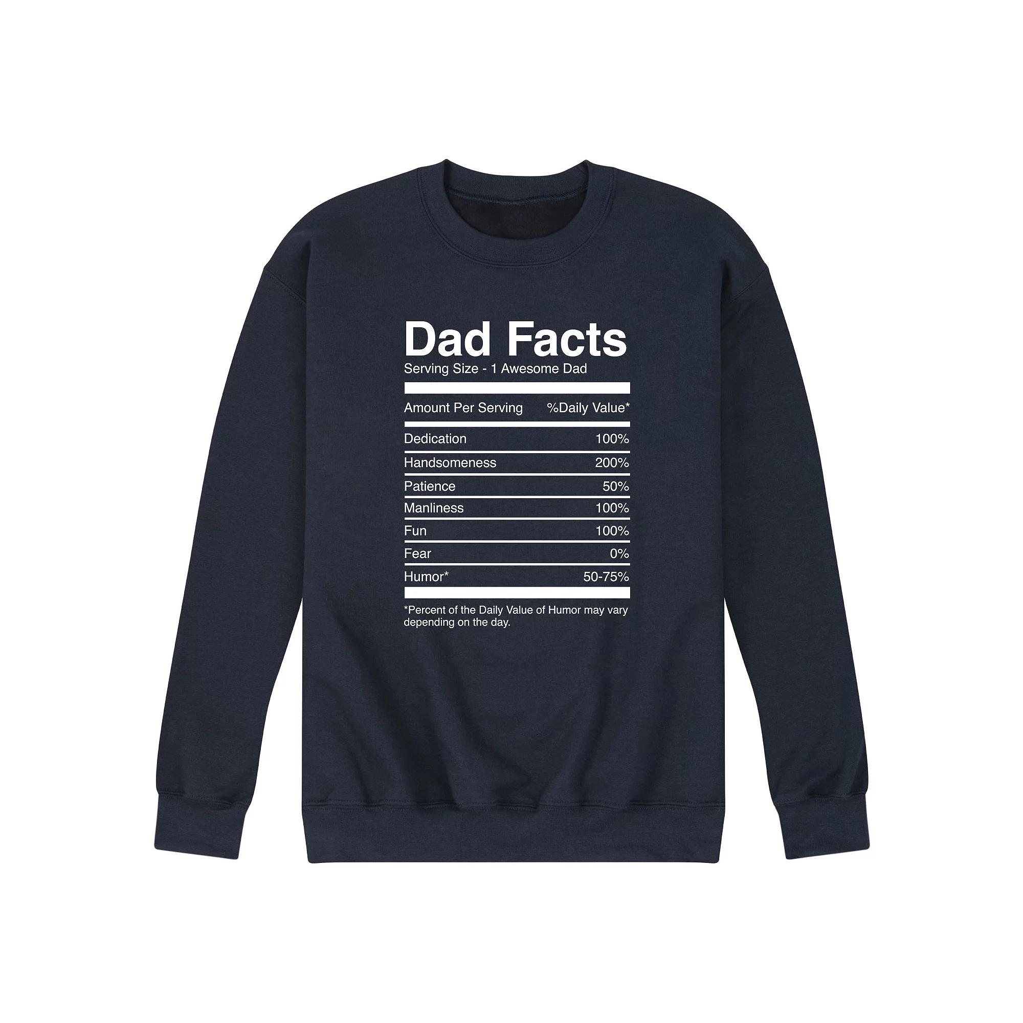 Men's Dad Facts Graphic Fleece Sweatshirt,  Product Image