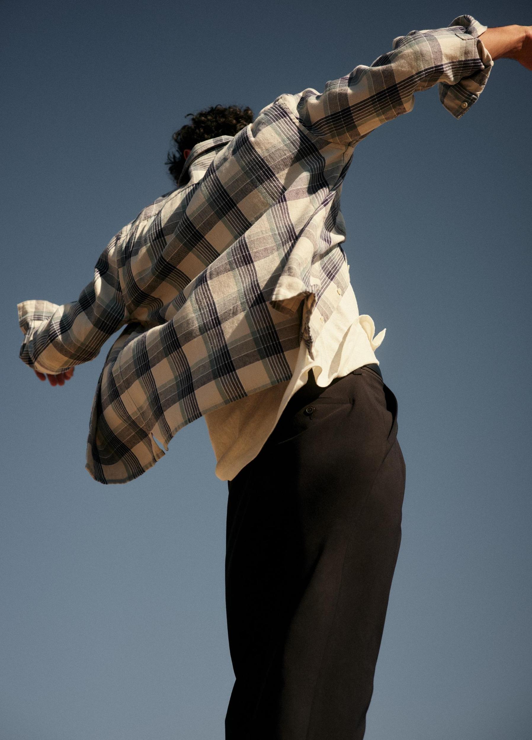 Caspian Plaid Italian Hemp-Cotton Overshirt Product Image