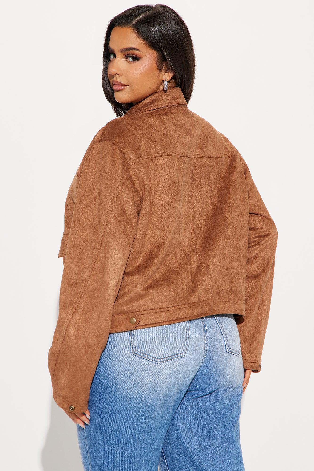 Ryder Faux Suede Jacket - Camel Product Image