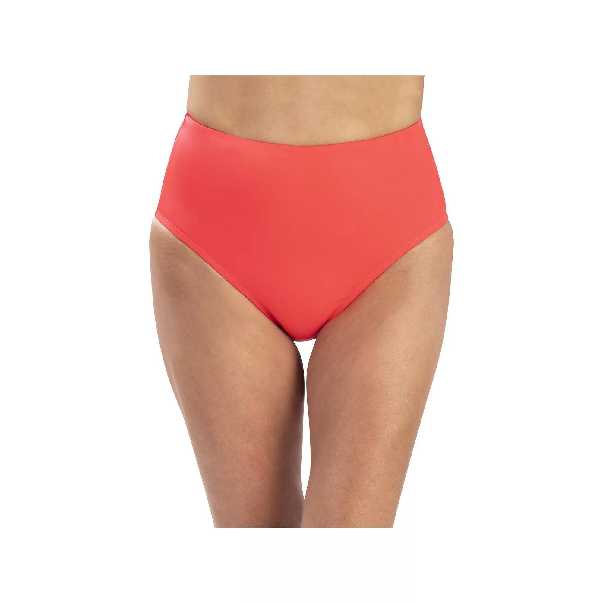 Women's Dolfin Solid High-Waisted Swim Bottoms,  Product Image