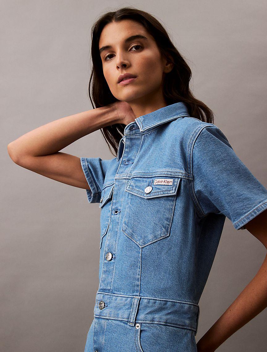 Denim Trucker Dress Product Image