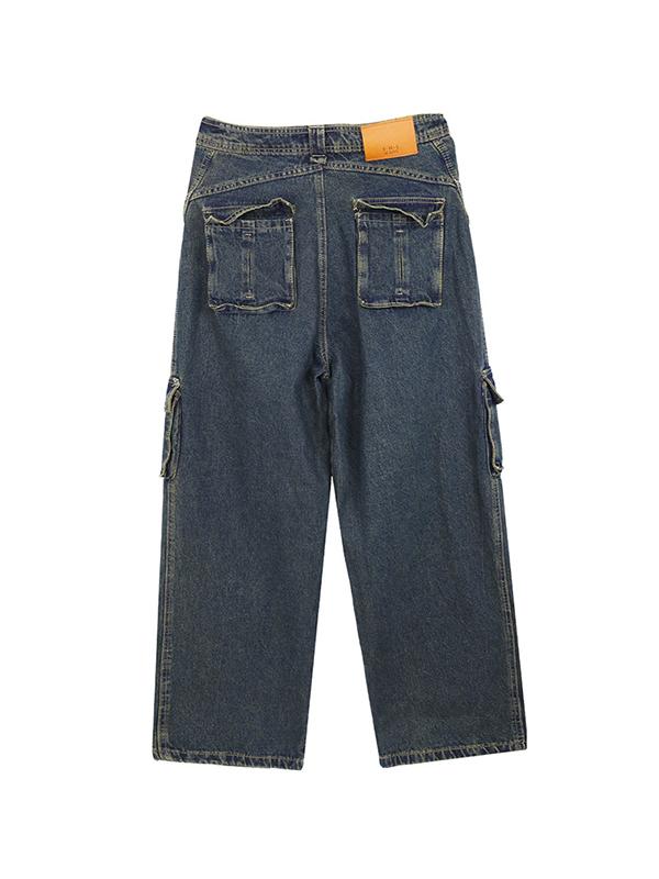 Men's Different Pocket Design Cargo Jeans Product Image