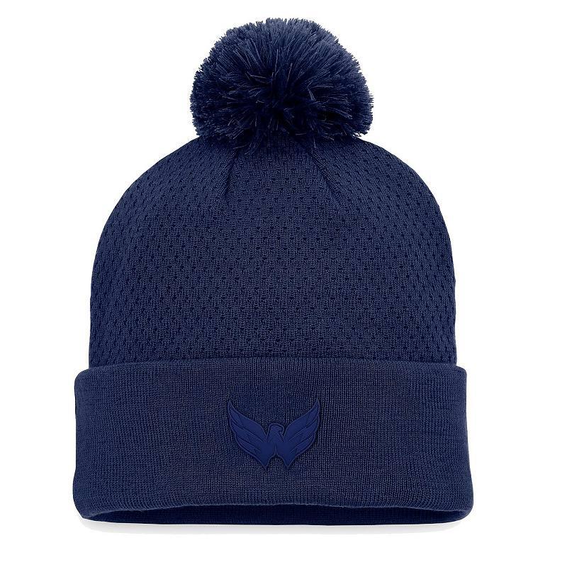Women's Fanatics Branded Royal New York Islanders Authentic Pro Road Cuffed Knit Hat with Pom, Isl Blue Product Image