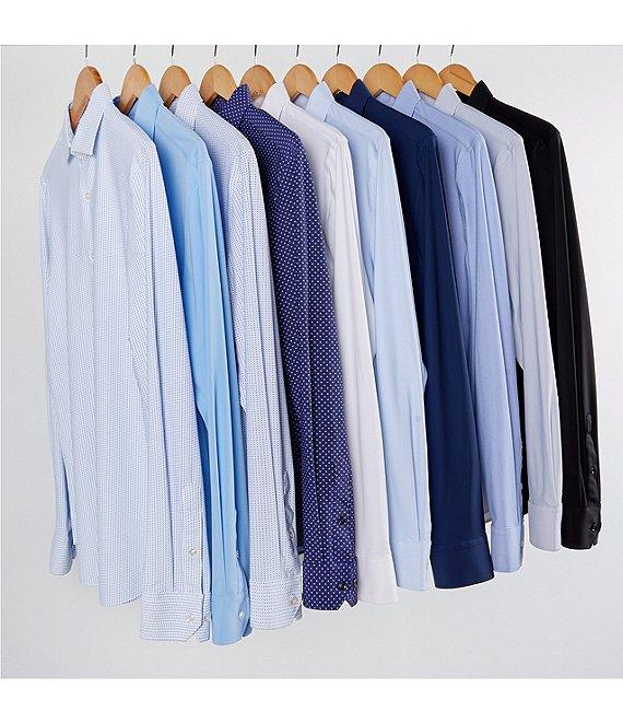 Murano Collezione Canclini Slim-Fit Herringbone Long-Sleeve Techno Woven Shirt Product Image