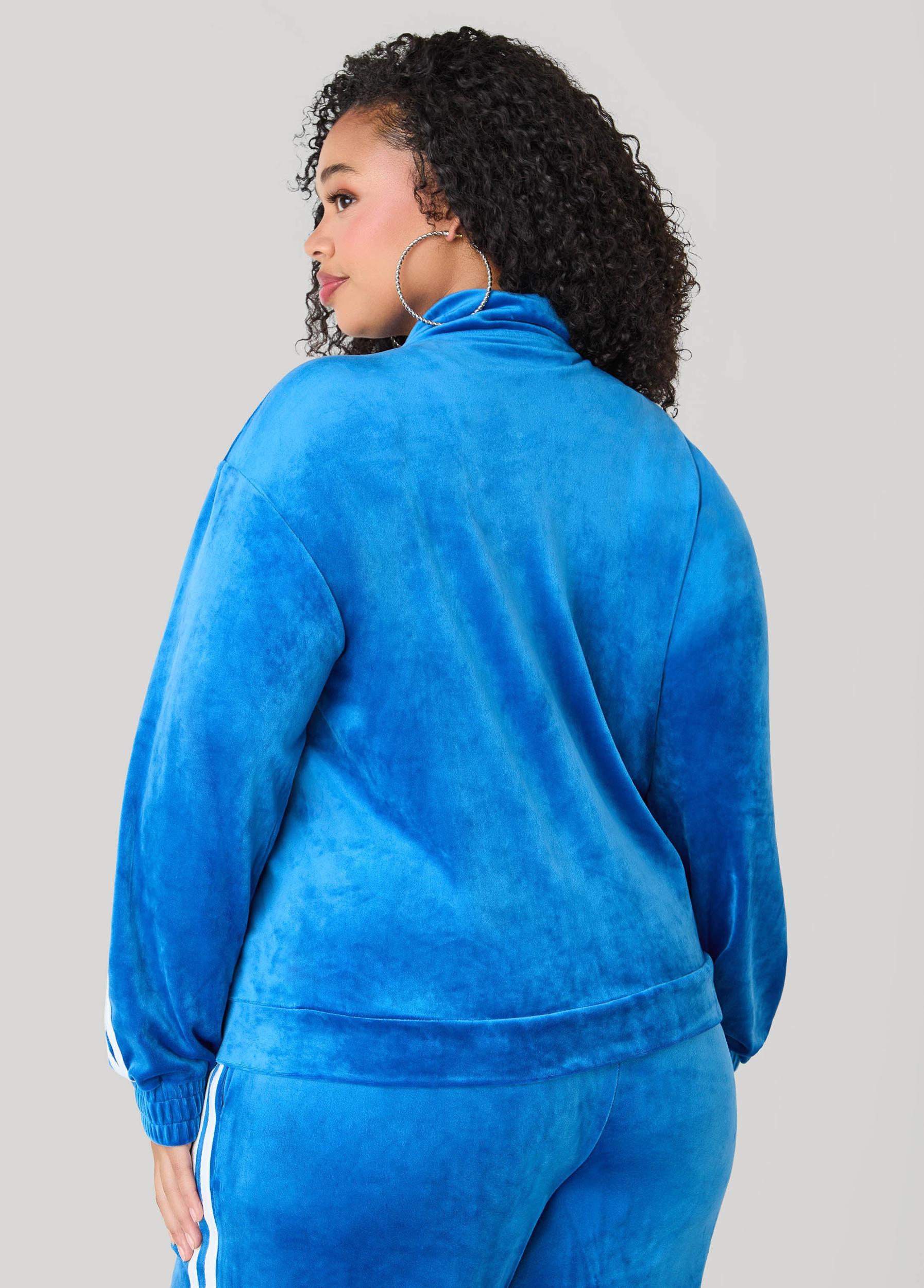 Striped Velour Track Jacket Product Image