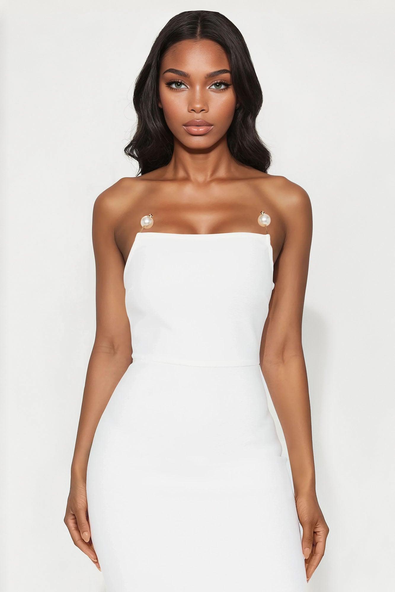 Deandra Bandage Maxi Dress - White Female Product Image