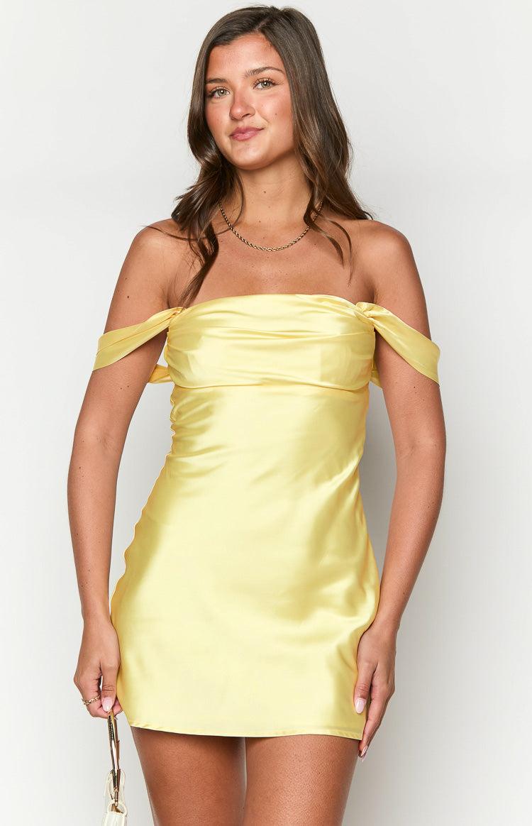 Zoella Yellow Off The Shoulder Mini Dress Girls Product Image
