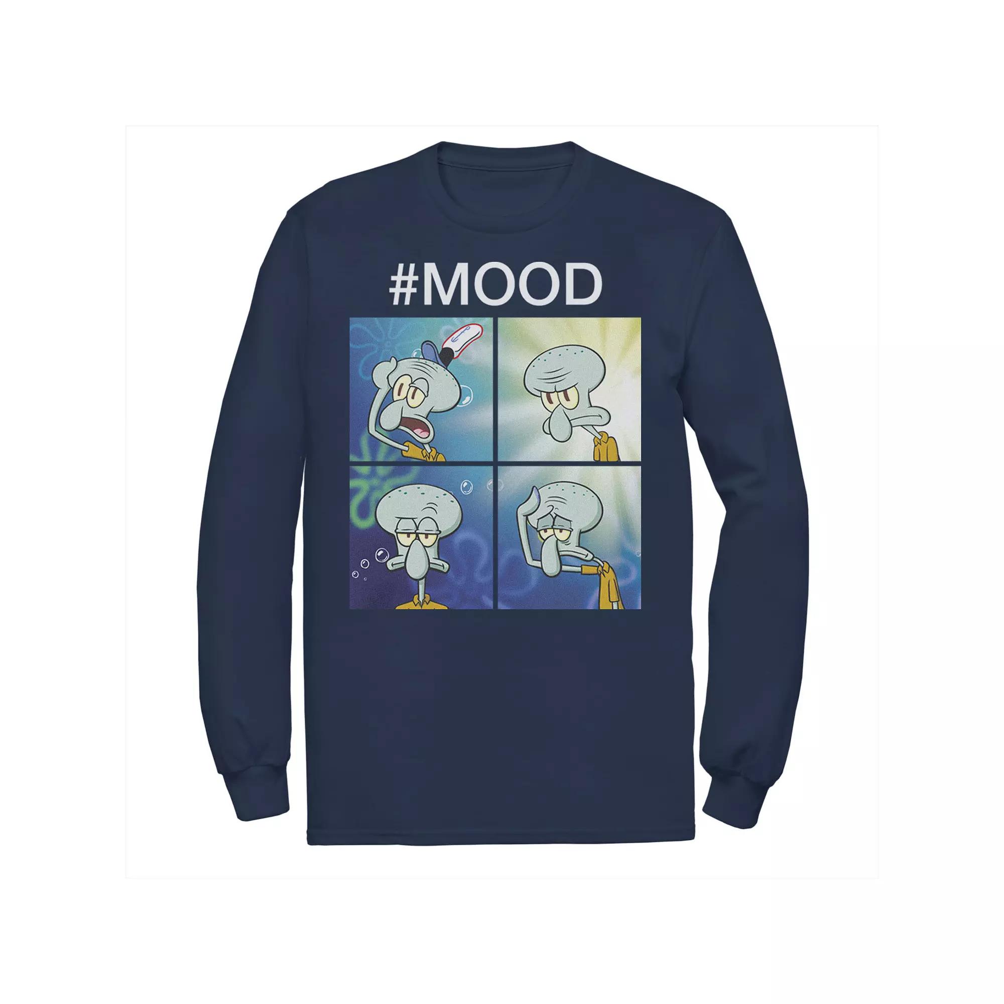 Men's Nickelodeon SpongeBob SquarePants Squidward Mood Long Sleeve Tee,  Product Image