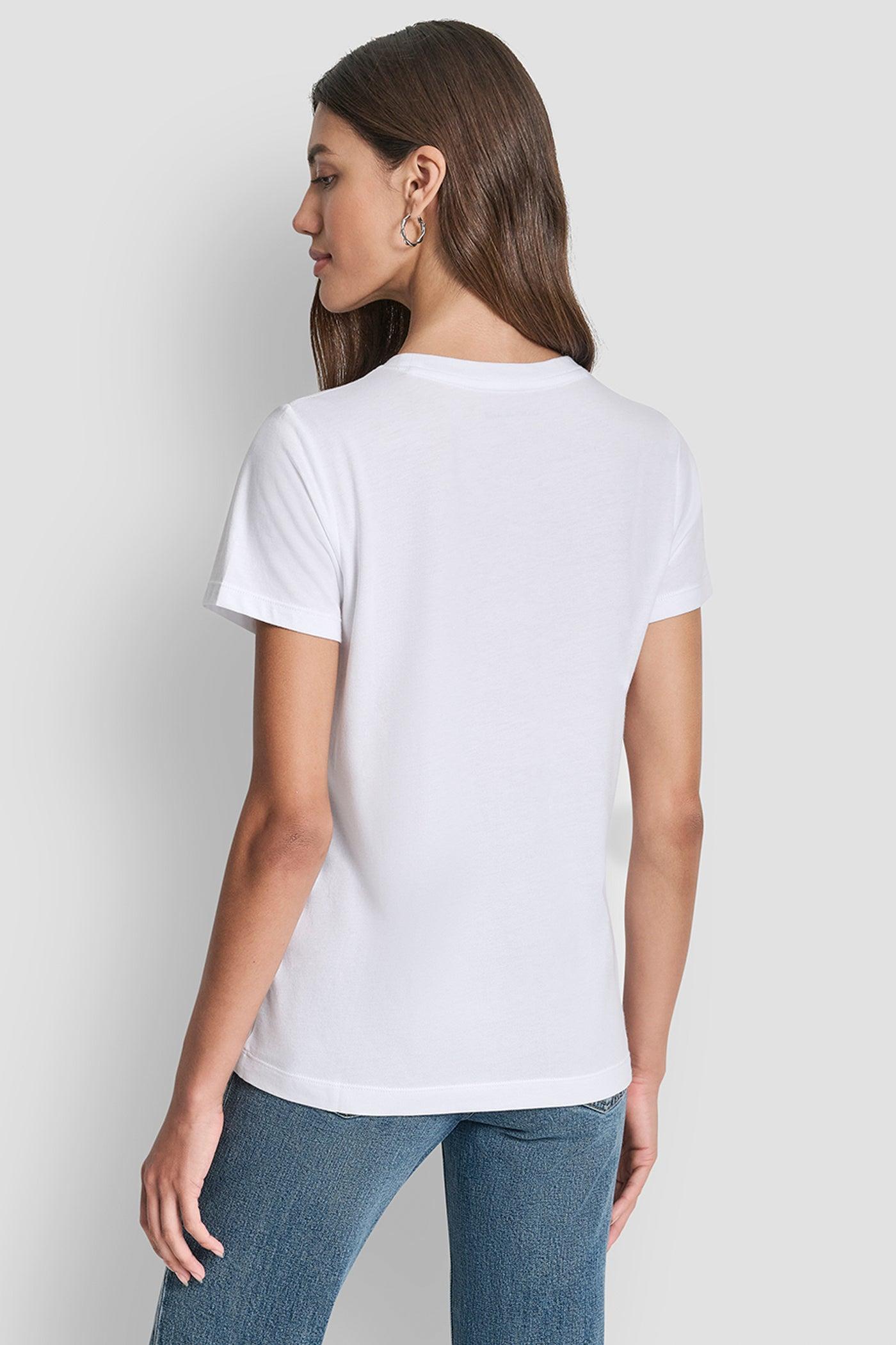 DKNY JEANS STACKED MINI RHINESTONE LOGO CREW NECK Product Image