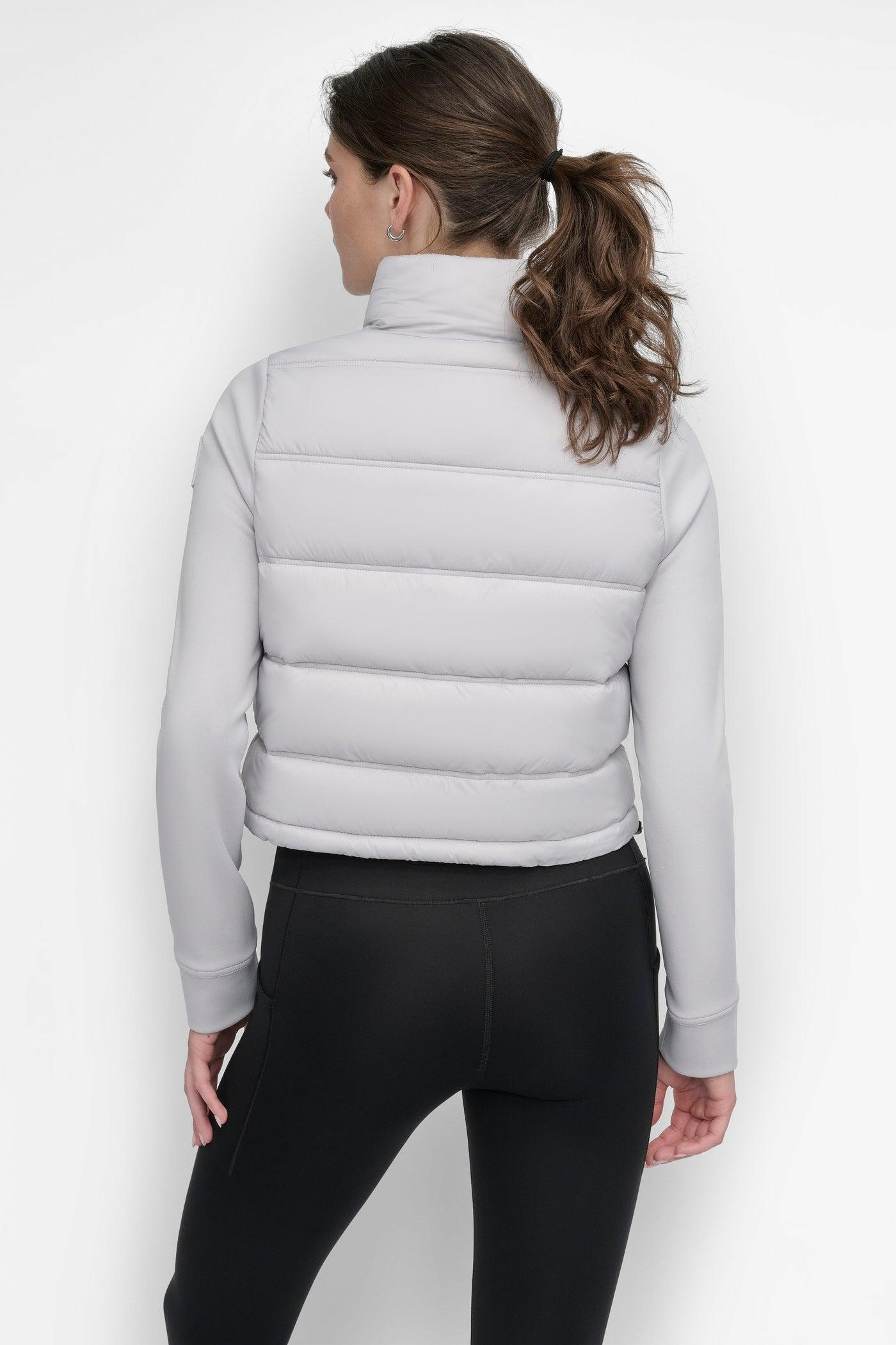 CROPPED SCUBA MIX PUFFER JACKET WITH POCKETS Product Image