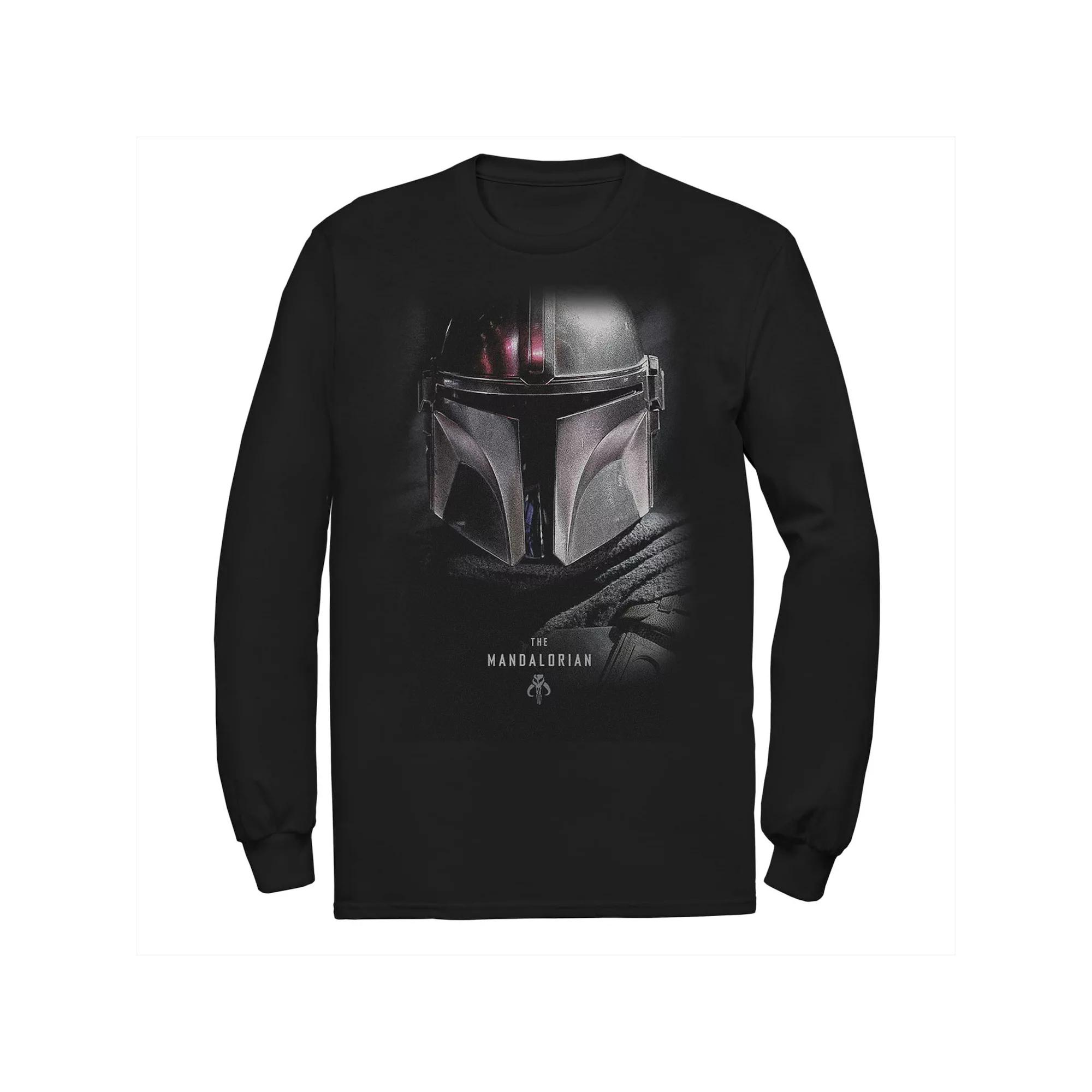 Big & Tall The Mandalorian Bounty Hunter Shadow Long Sleeve Tee, Men's, Size: 4XL, Black Product Image