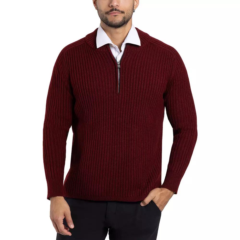 Men's Xray Ribbed Quarter-Zip Sweater,  Product Image